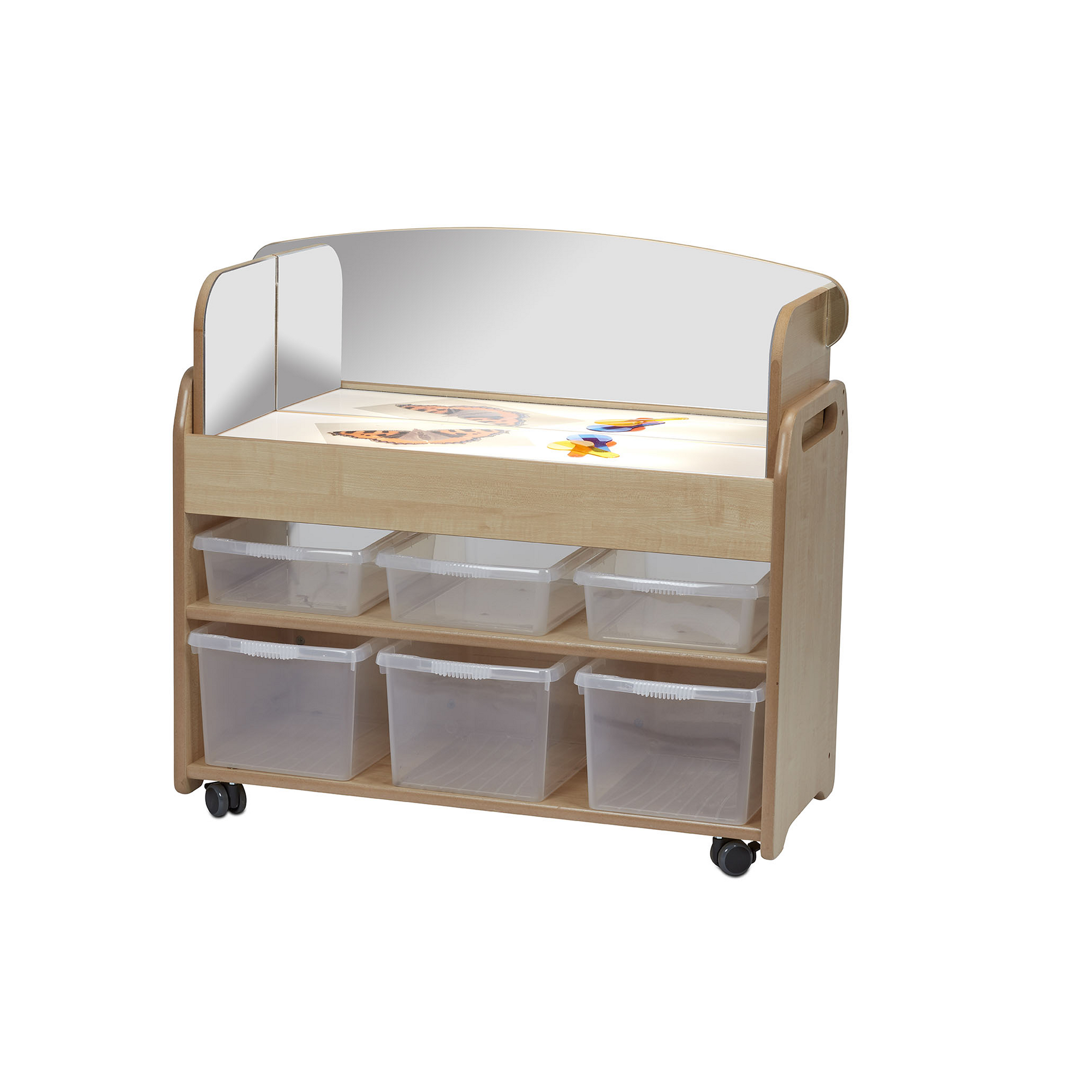 Light Box Trolley With Mirror