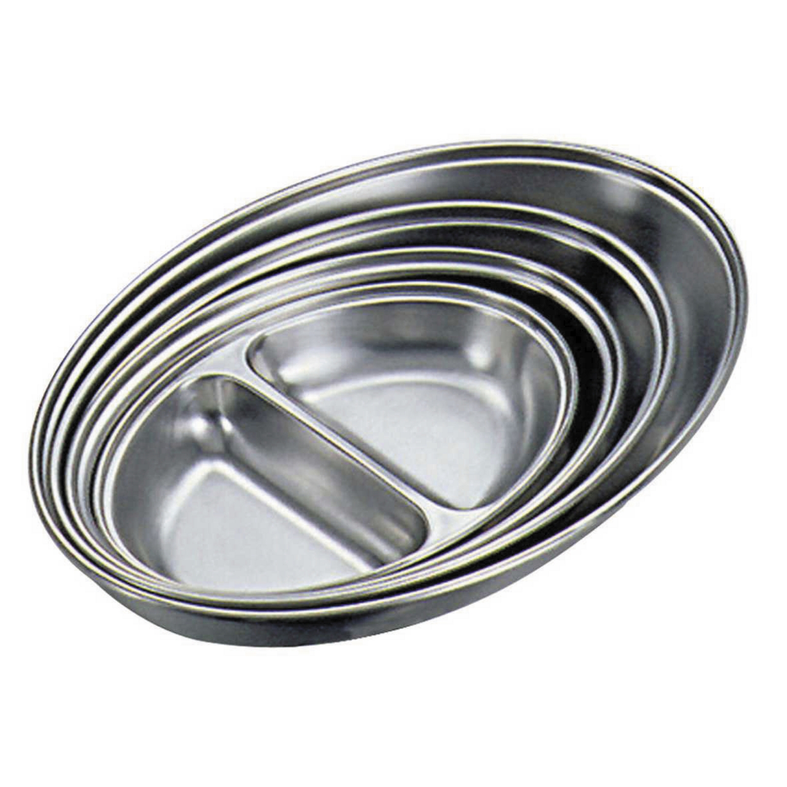 Stainless Steel Divided Serving Dish - 25cm