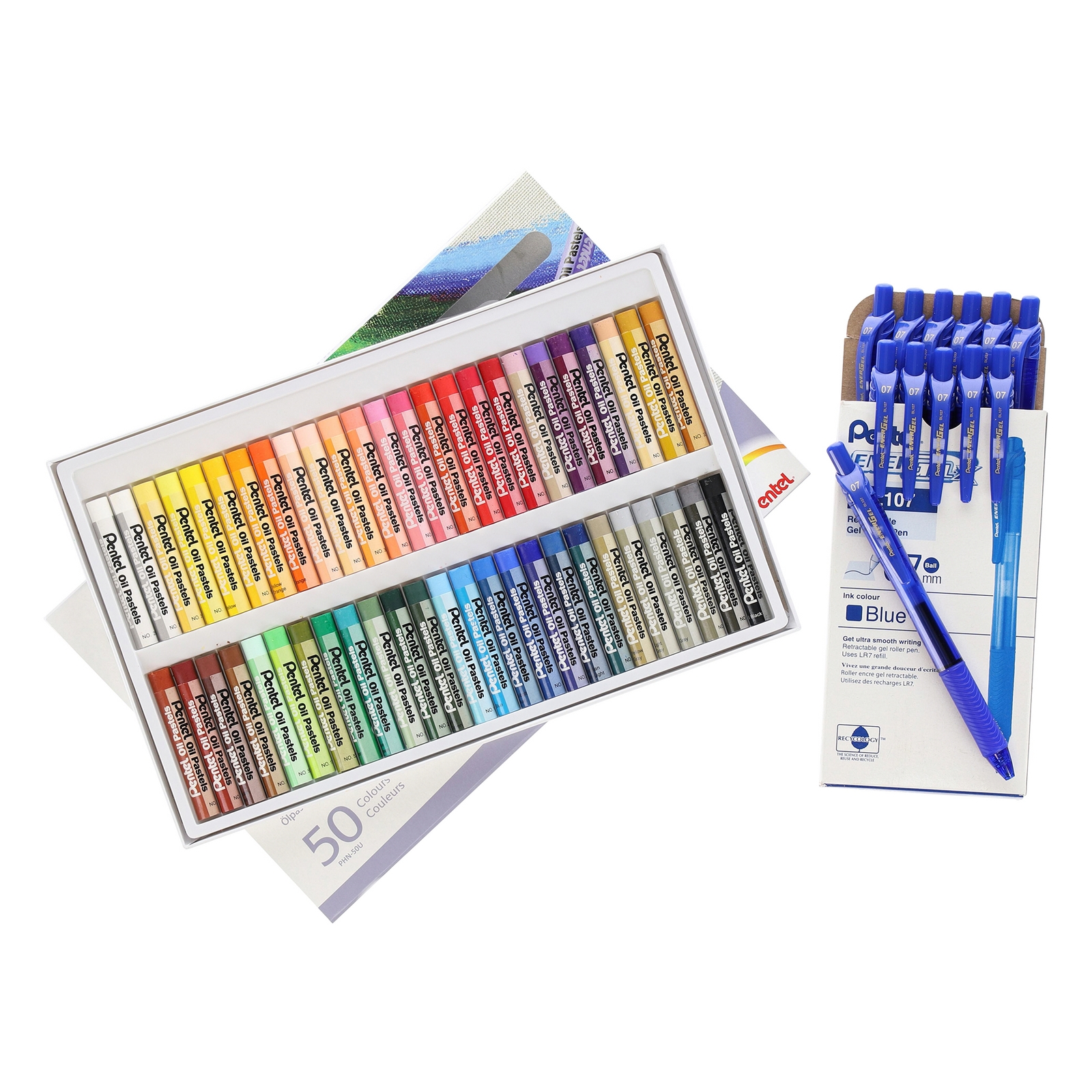 Pentel Energel Pens with FREE Oil Pastels