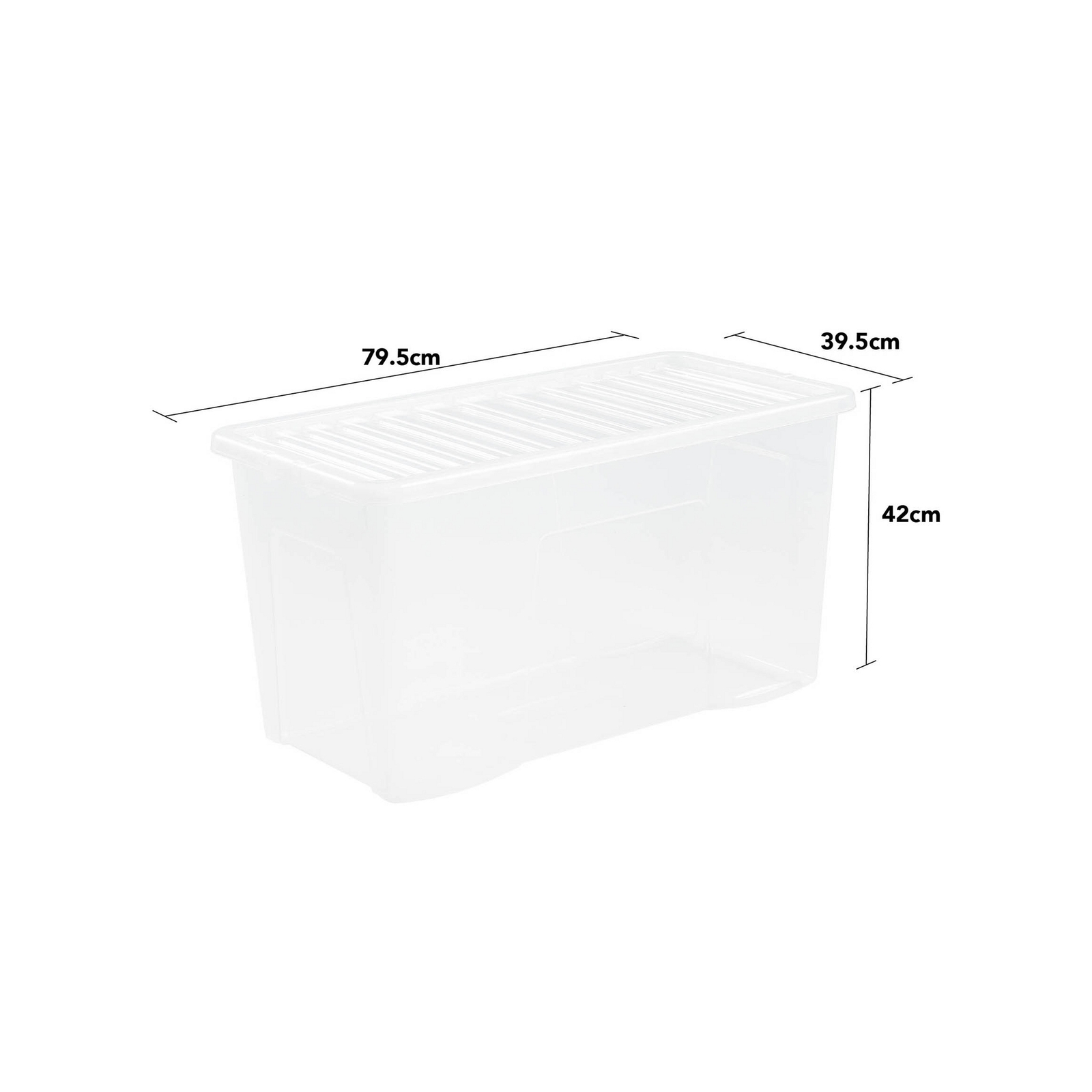 110 Litre Box and Lid - Clear