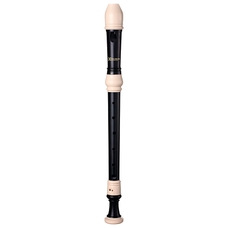 Recorder Workshop treble recorder and bag - black with white trim