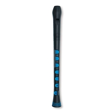 Nuvo N320 descant recorder+ - Black with blue trim