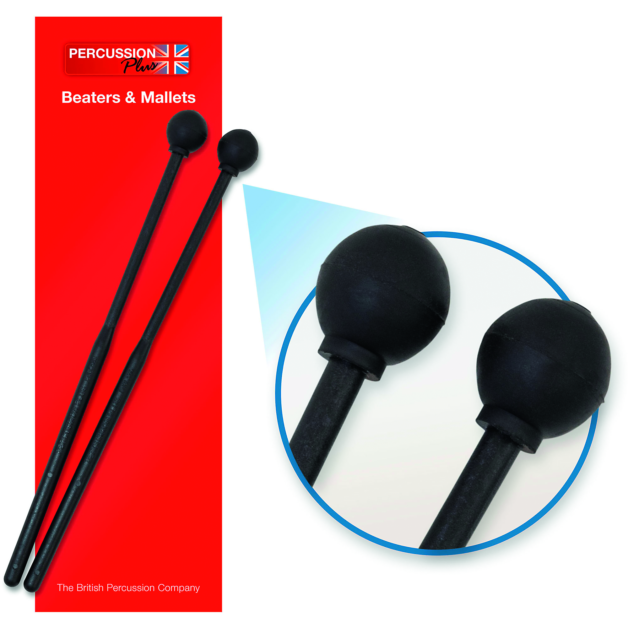 Percussion Plus Rubber Head Beaters Med