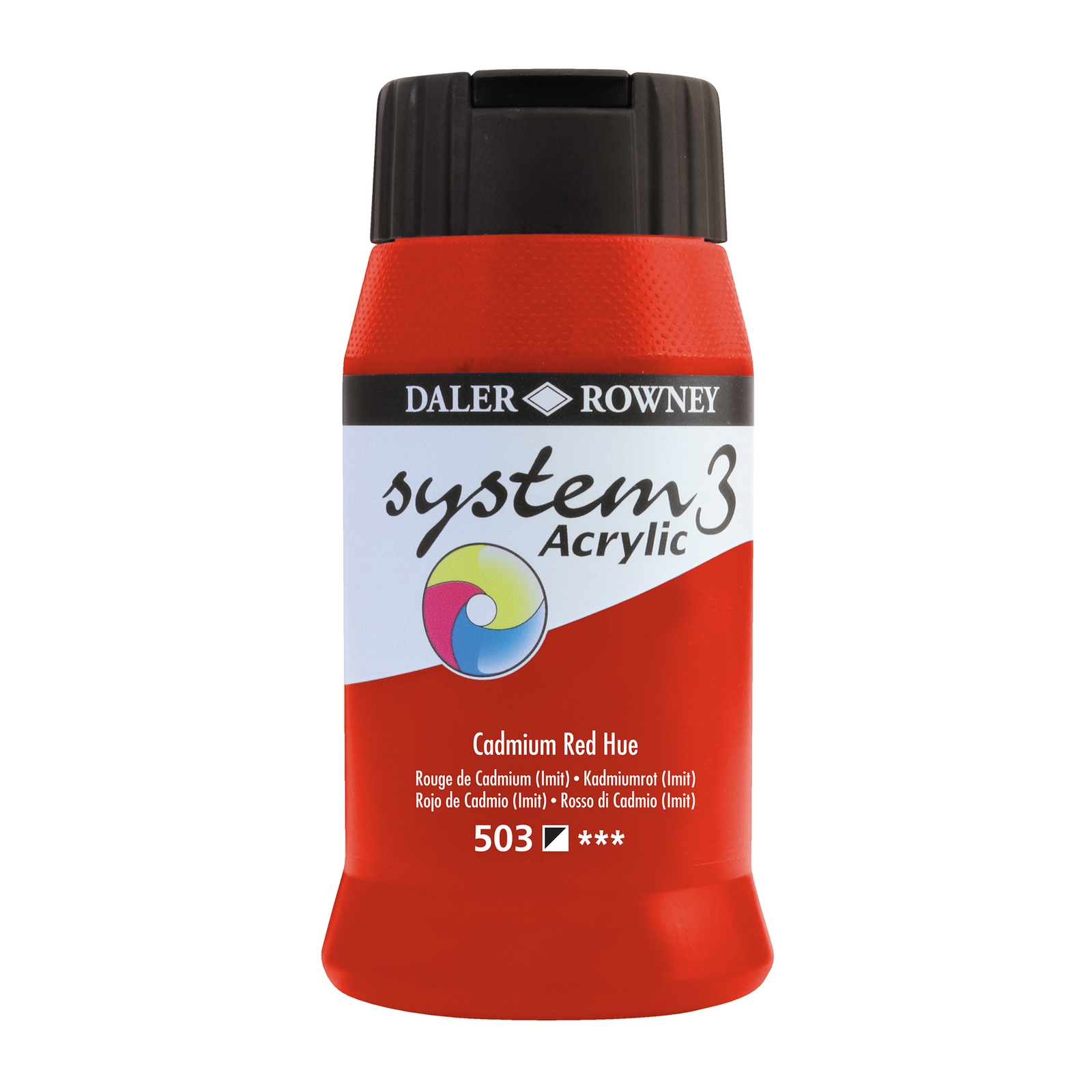 Daler-Rowney System3 Cadmium Red Acrylic Paint - 500ml - Each