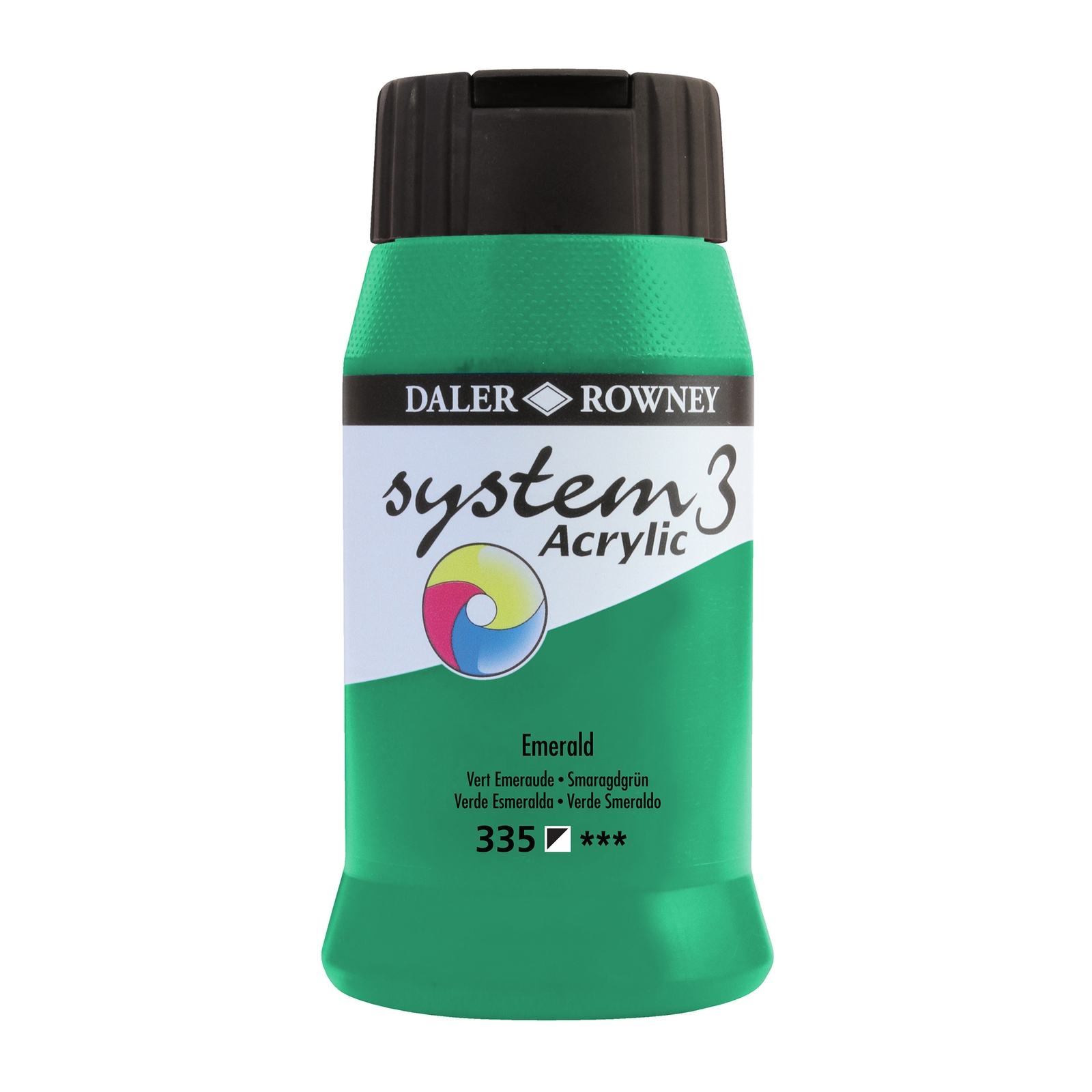 Daler-Rowney System3 Emerald Green Acrylic Paint - 500ml - Each