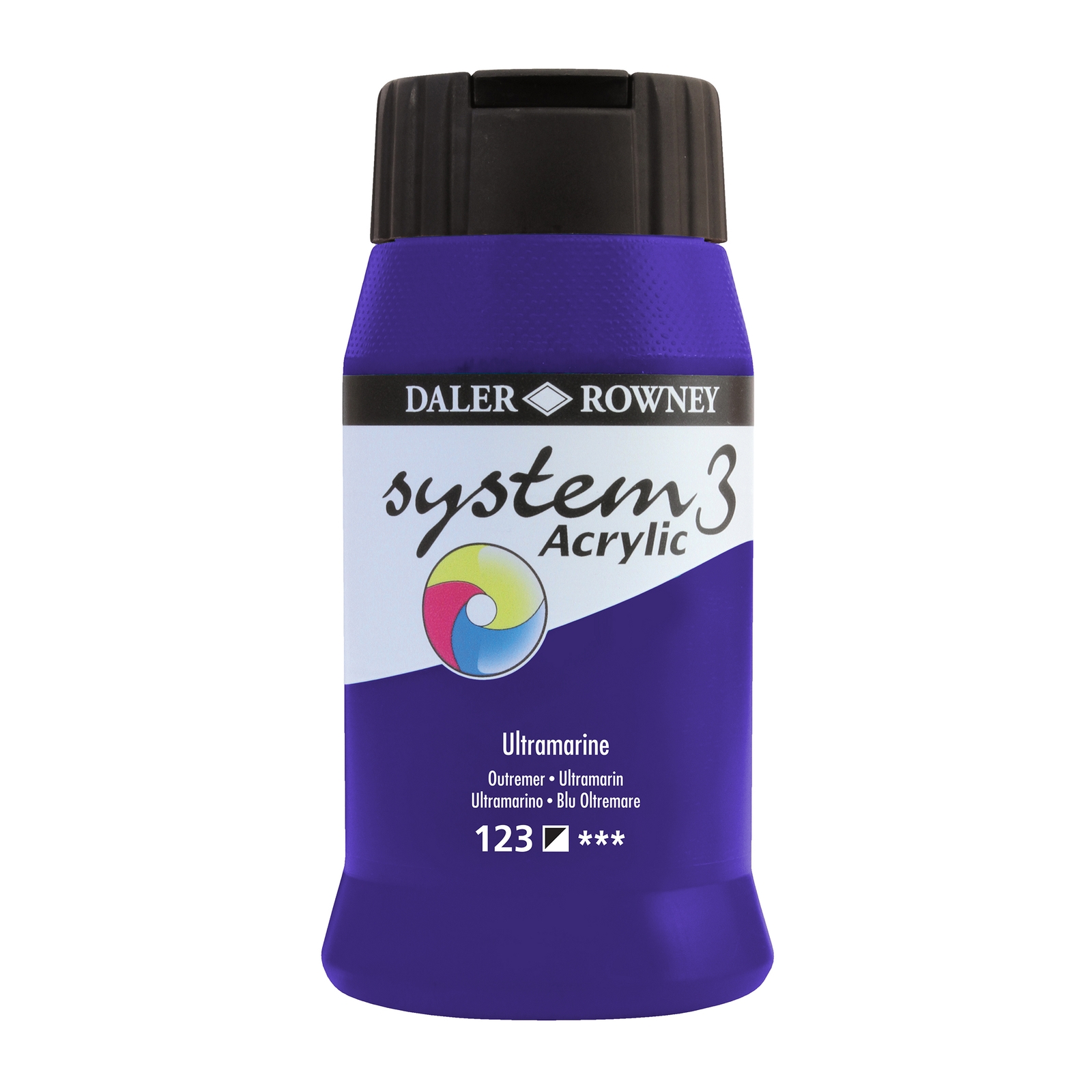 Daler-Rowney System3 Ultramarine Acrylic Paint - 500ml - Each