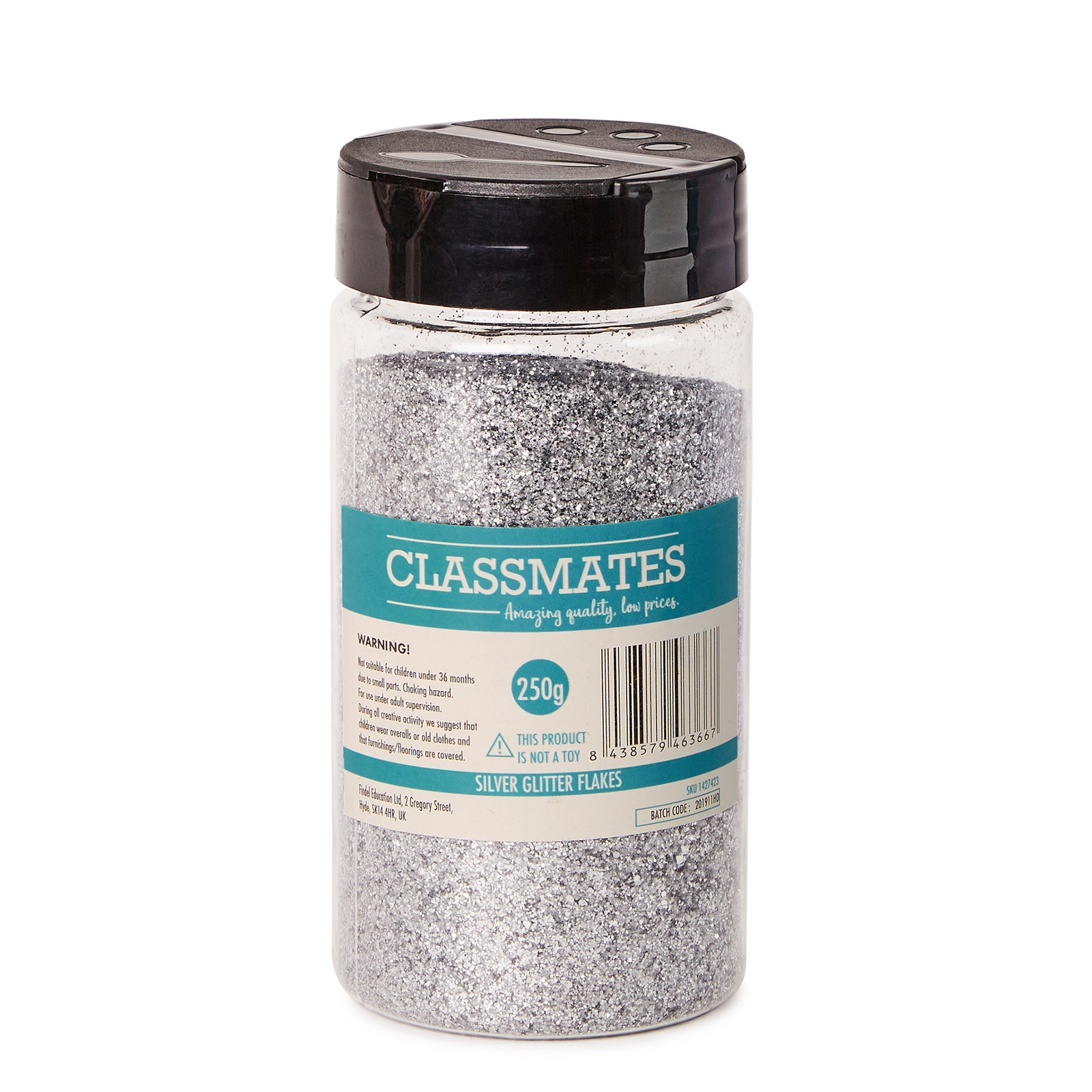 Flakes+Glitter+250g+Silver