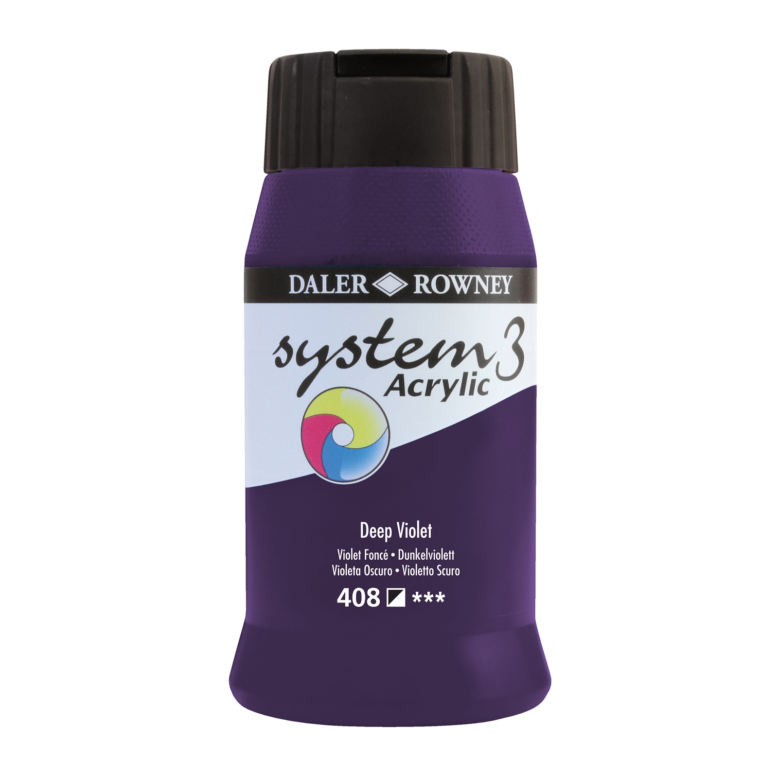 Daler-Rowney System3 Deep Violet Acrylic Paint - 500ml - Each