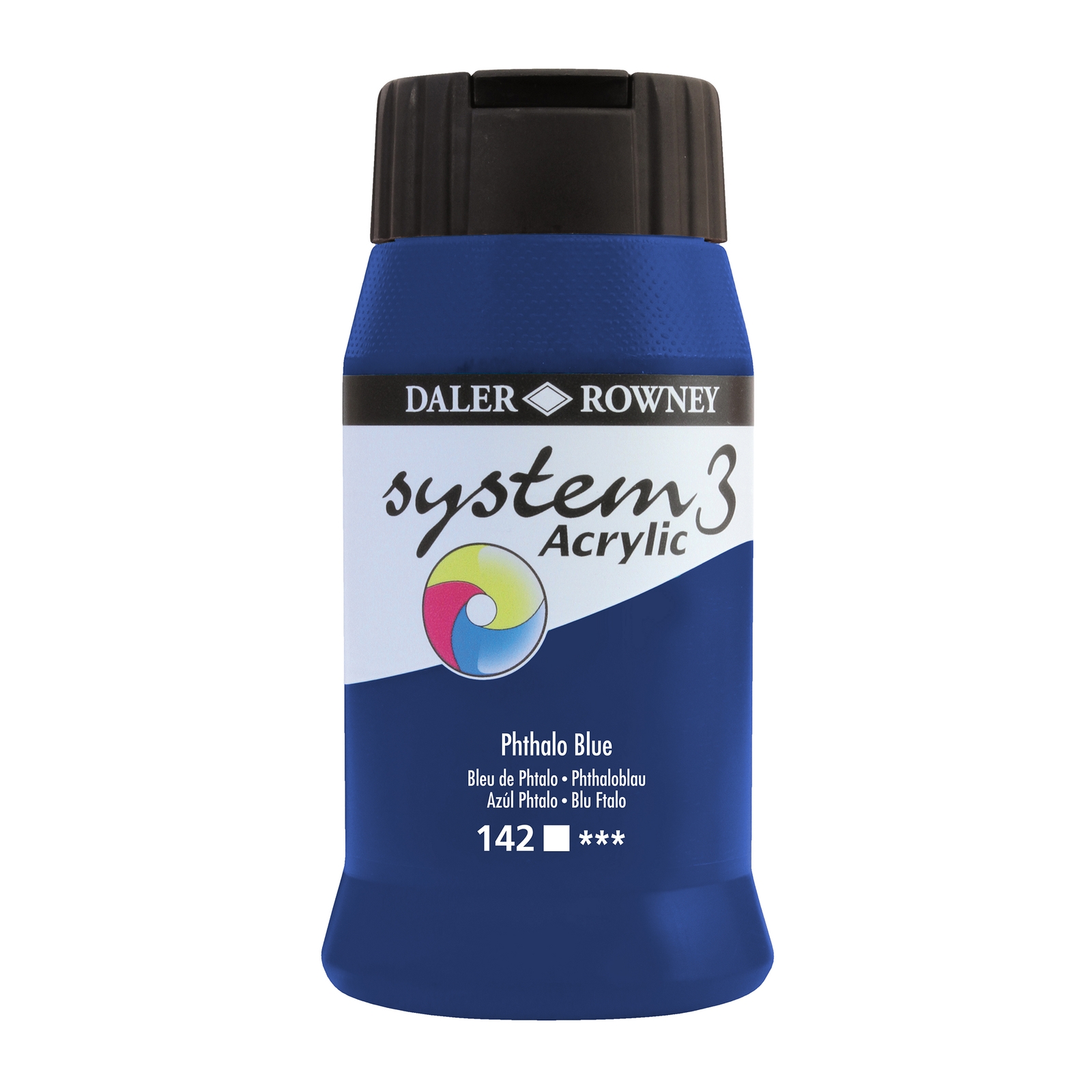 Daler-Rowney System3 Phthalo Blue Acrylic Paint - 500ml - Each
