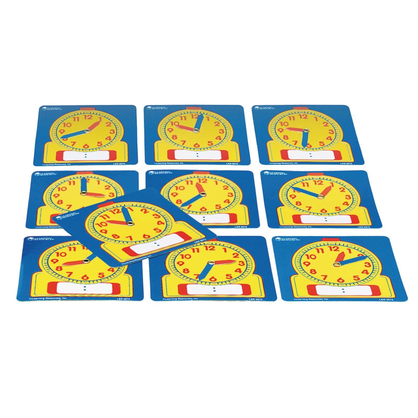 Write-On/Wipe-Off Clocks - Pack 10