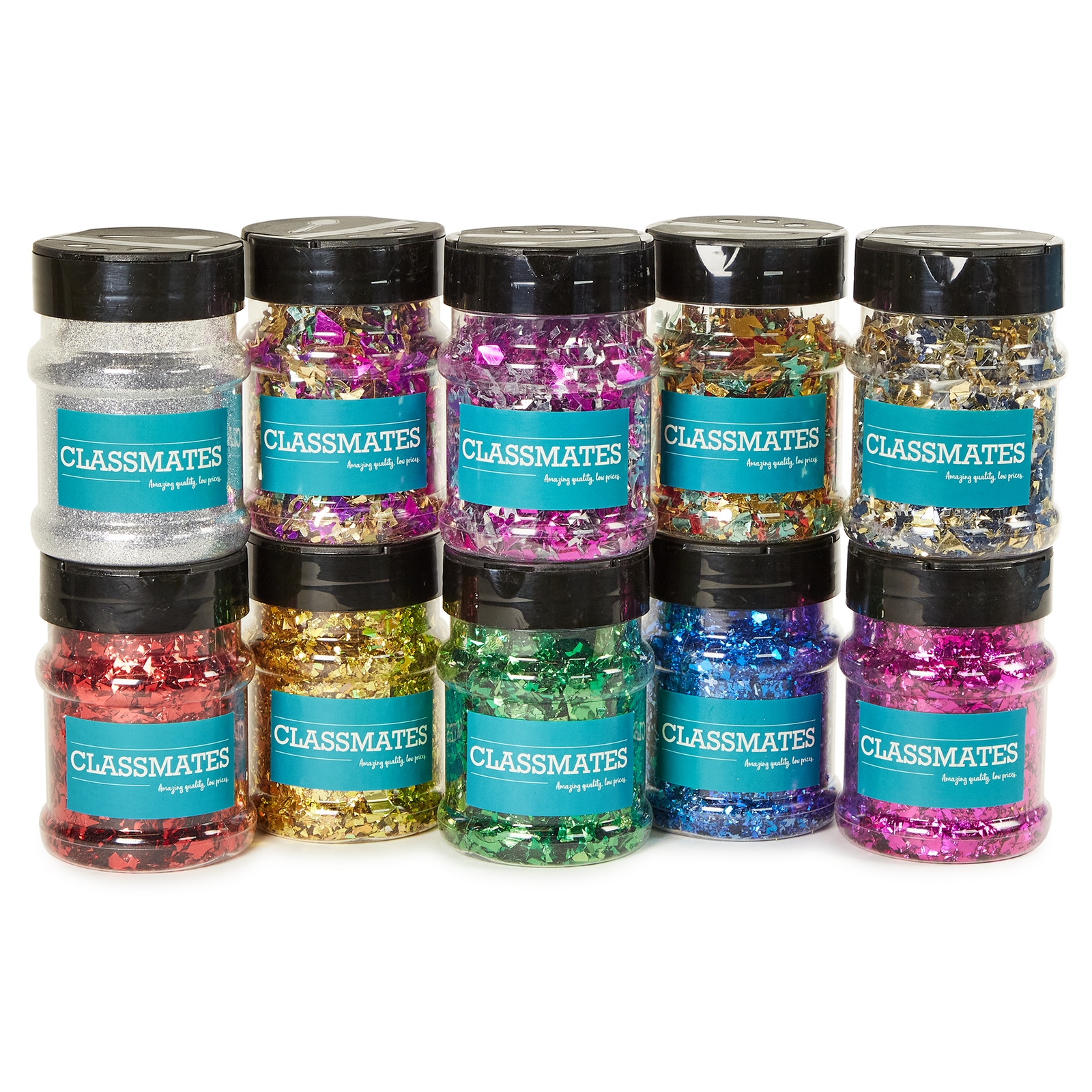 Glitter, Sequin Sparkle - 260ml - Assorted - Pack of 10