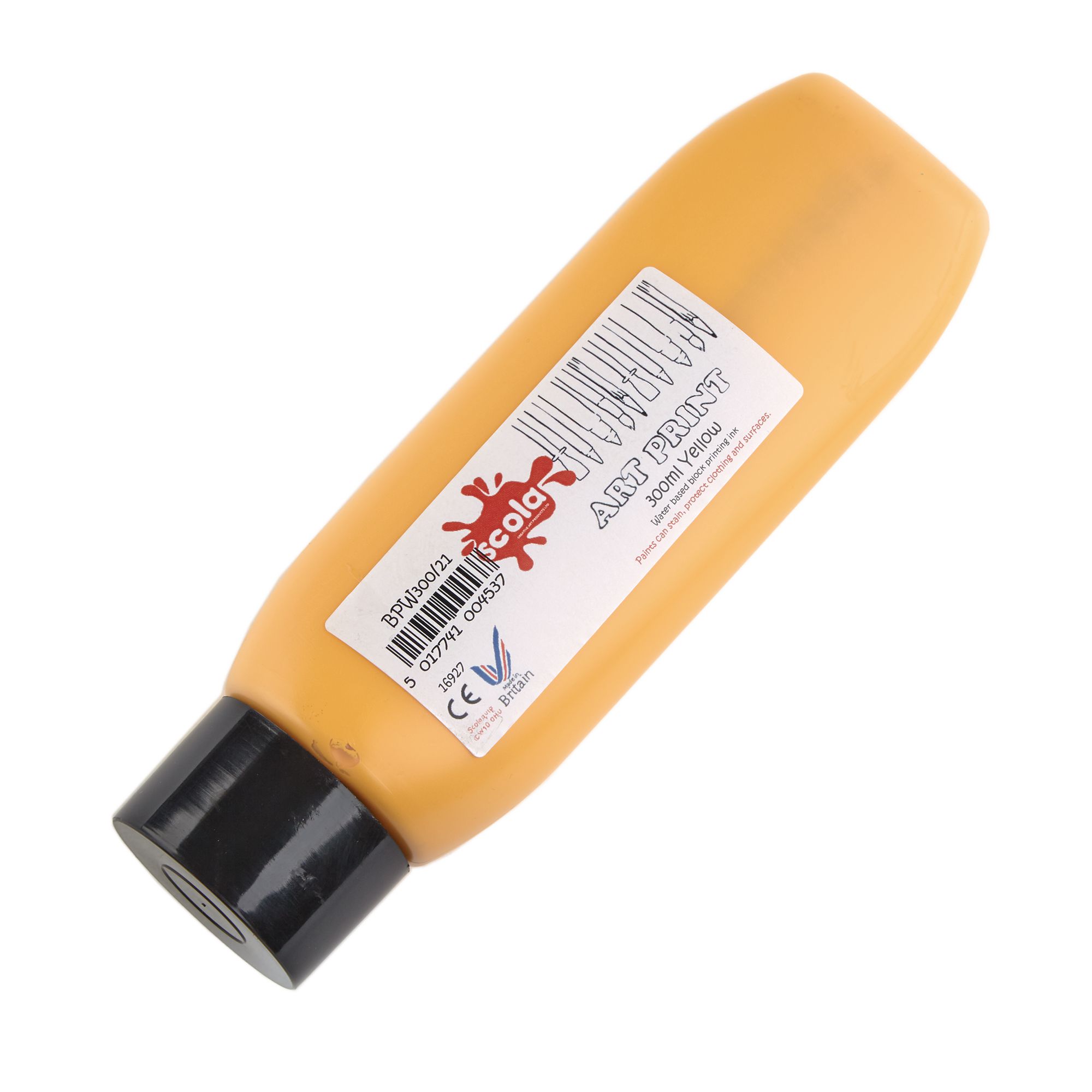 G221370 Scola Block Printing Ink 300ml Brilliant Yellow GLS