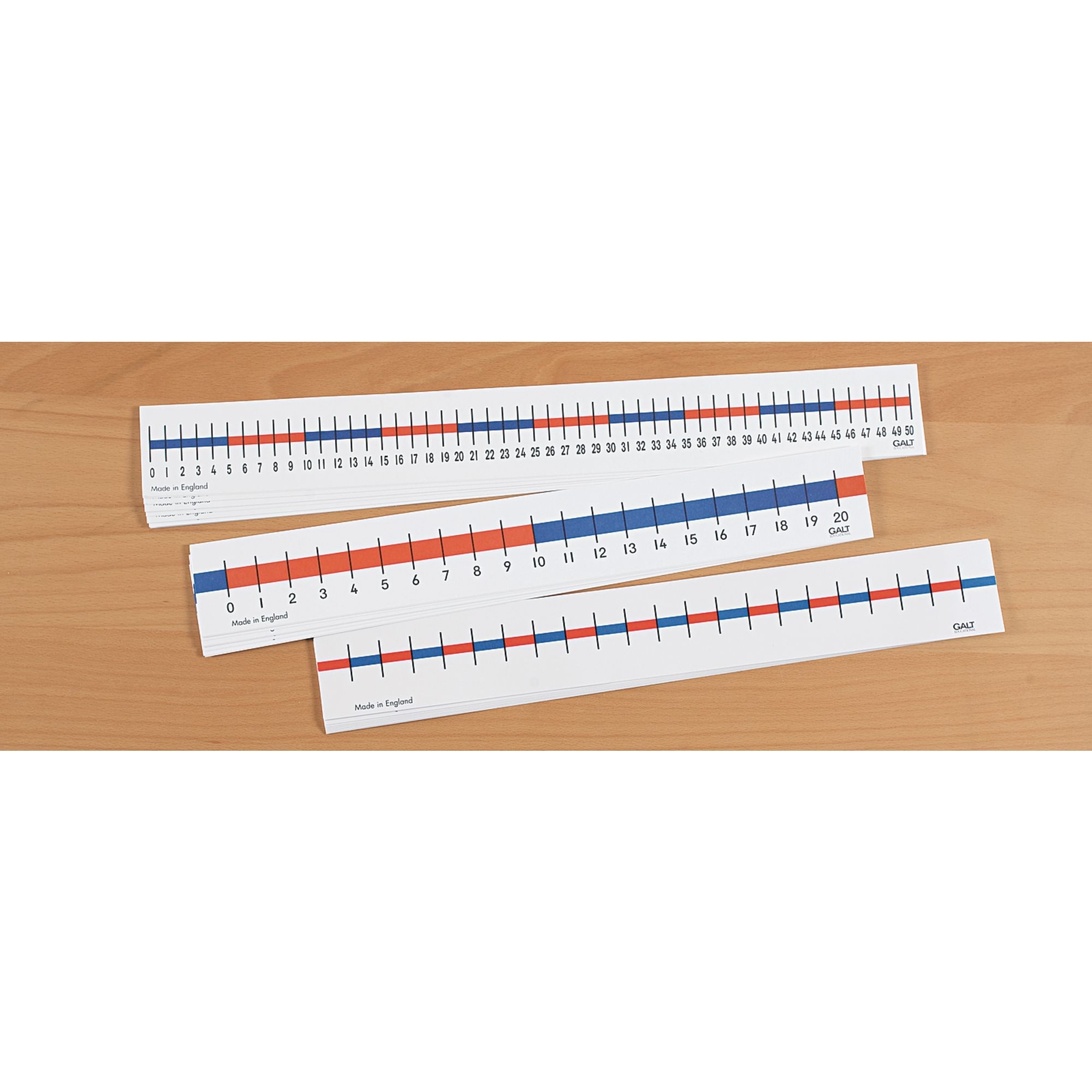 Table Top Number Lines - 0 to 50 - Pack 10