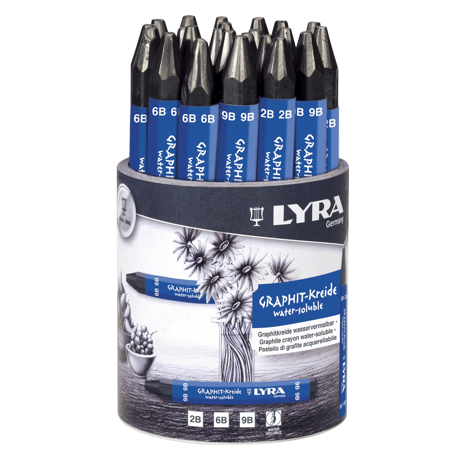 Lyra Watersoluble Graphite Crayons