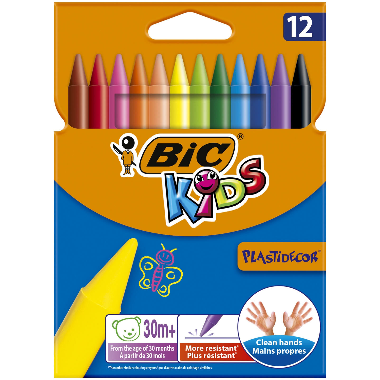 Bic Kids Plastidecor Crayons Pack of 12