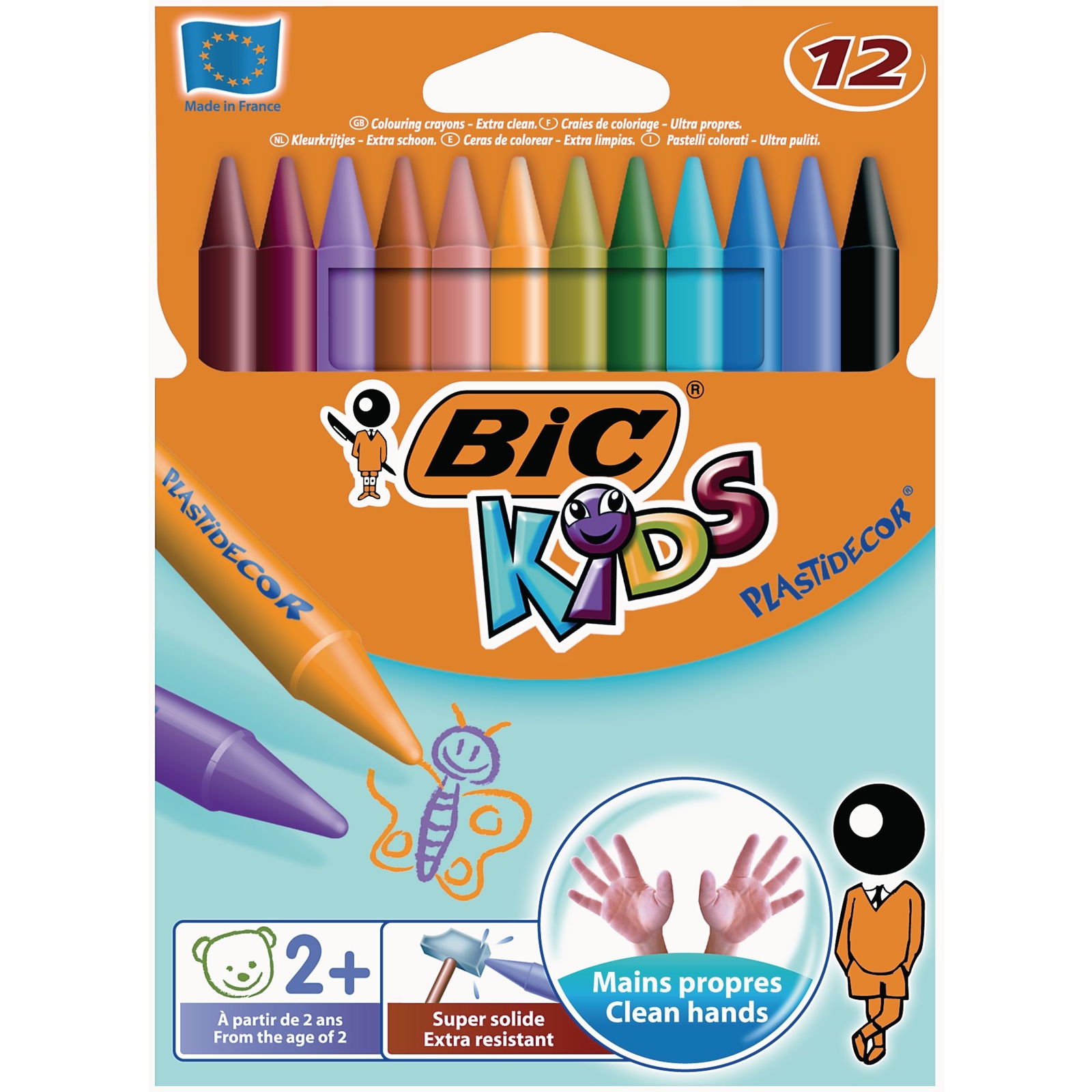 Bic Kids Plastidecor Crayons - Pack x12