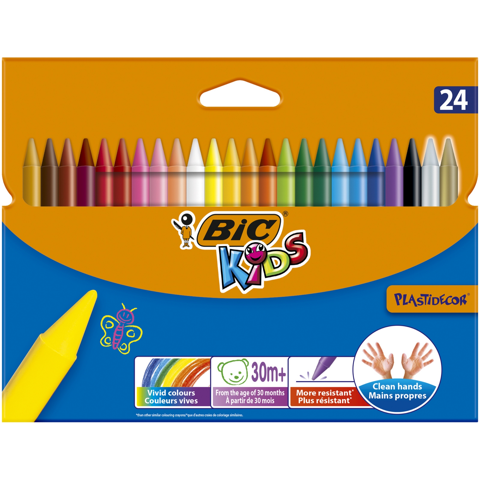 Bic Kids Plastidecor Crayons Pack of 24