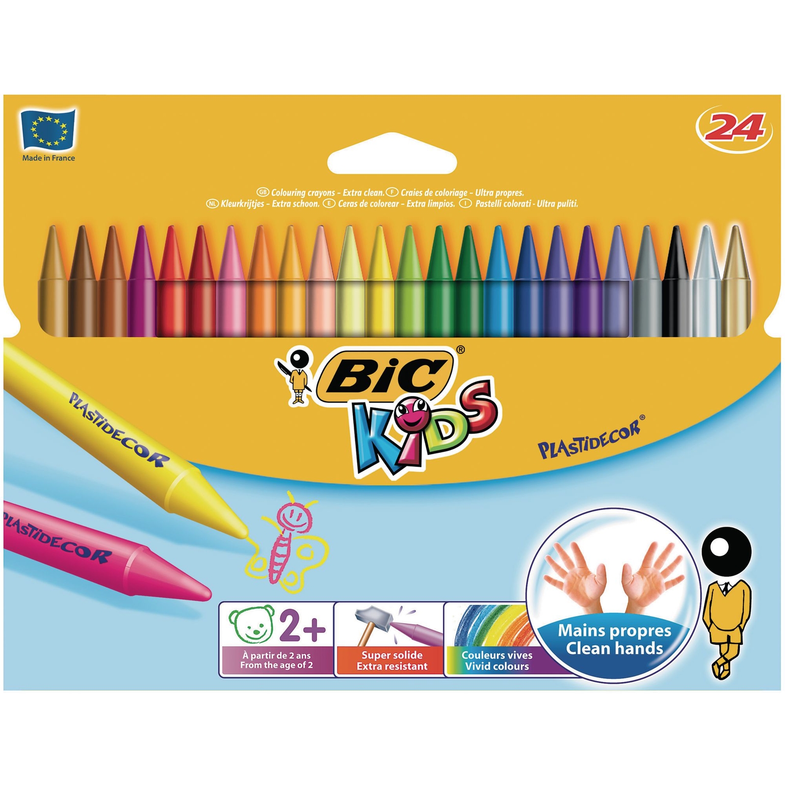 Bic Kids Plastidecor Crayons - Pack x24