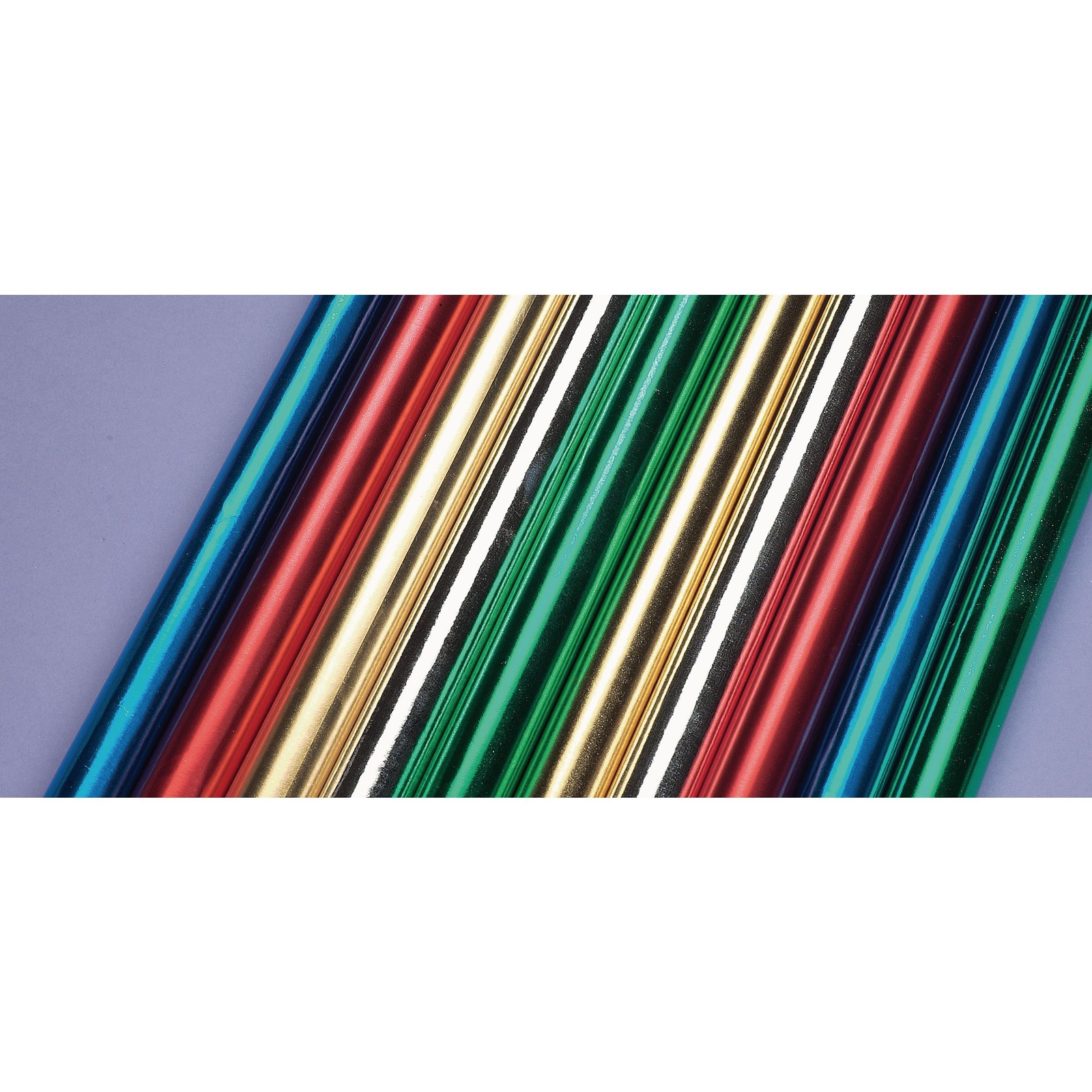 Paper Backed Metal Foil Rolls  - 500 x 1500mm - Assorted - Pack of 10