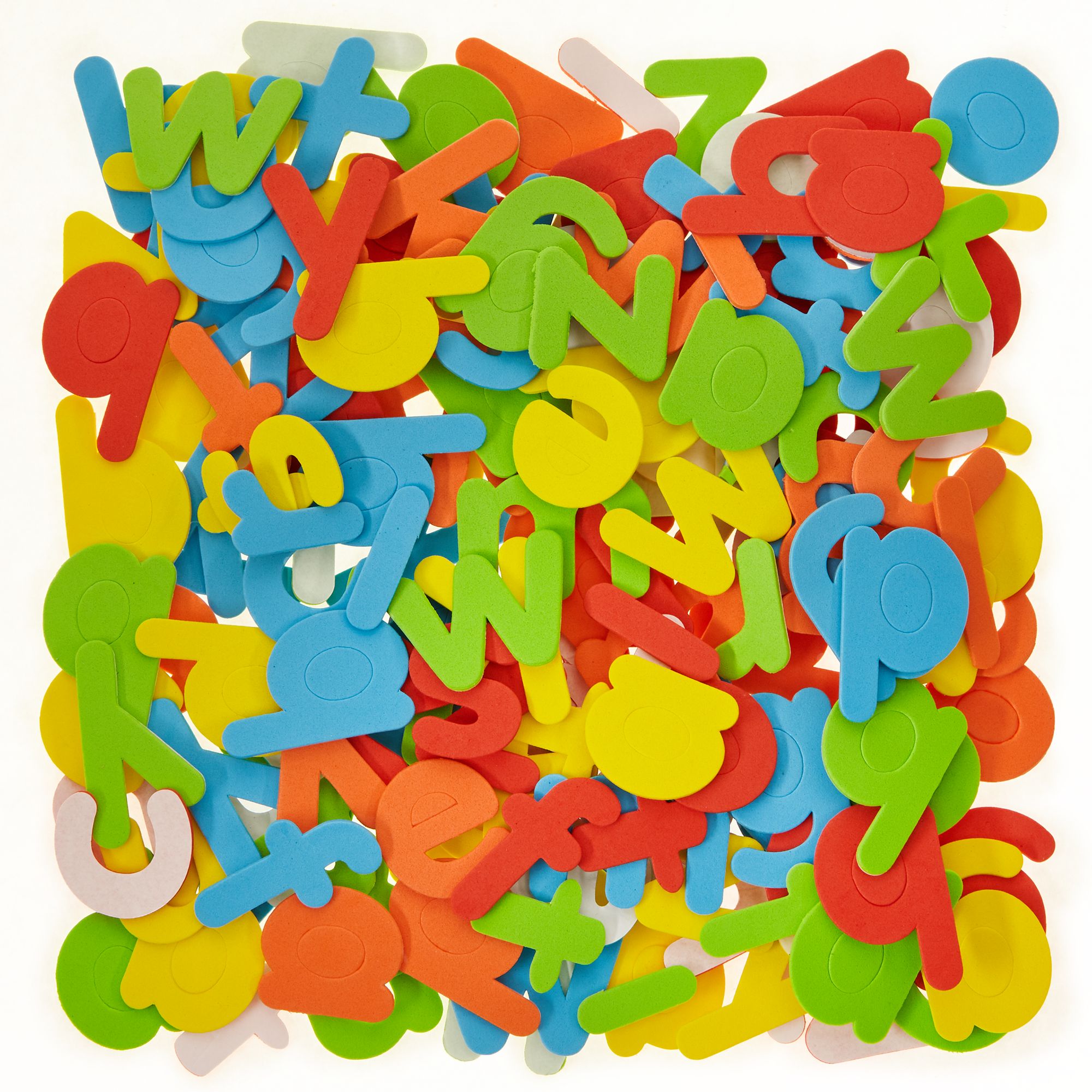 lowercase foam bath letters