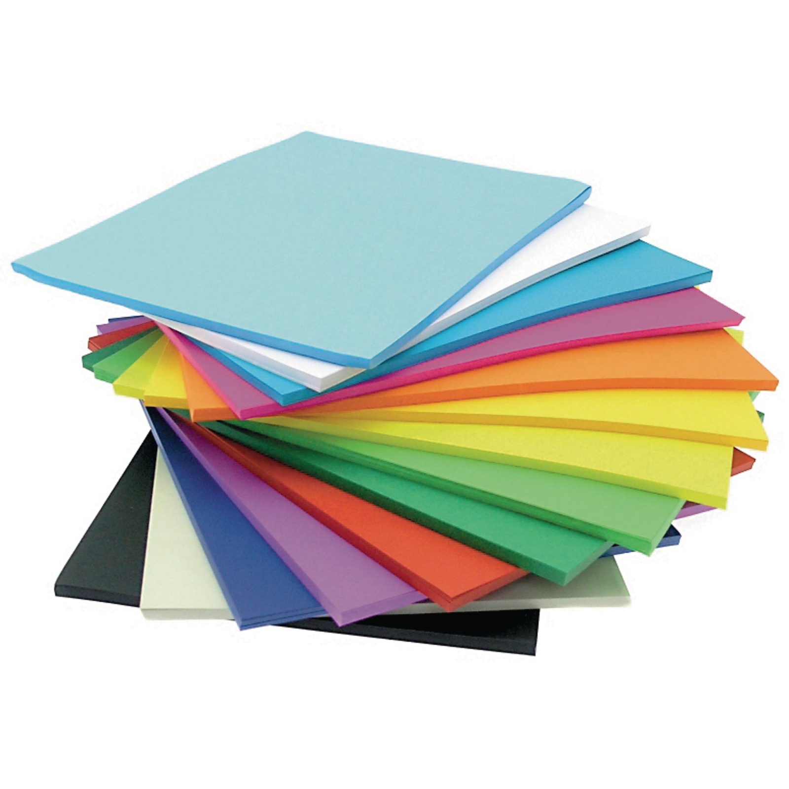 A4/297 x 210mm Vivid Lightweight Coloured Card/Paper - 125gsm - Assorted - Pack of 500