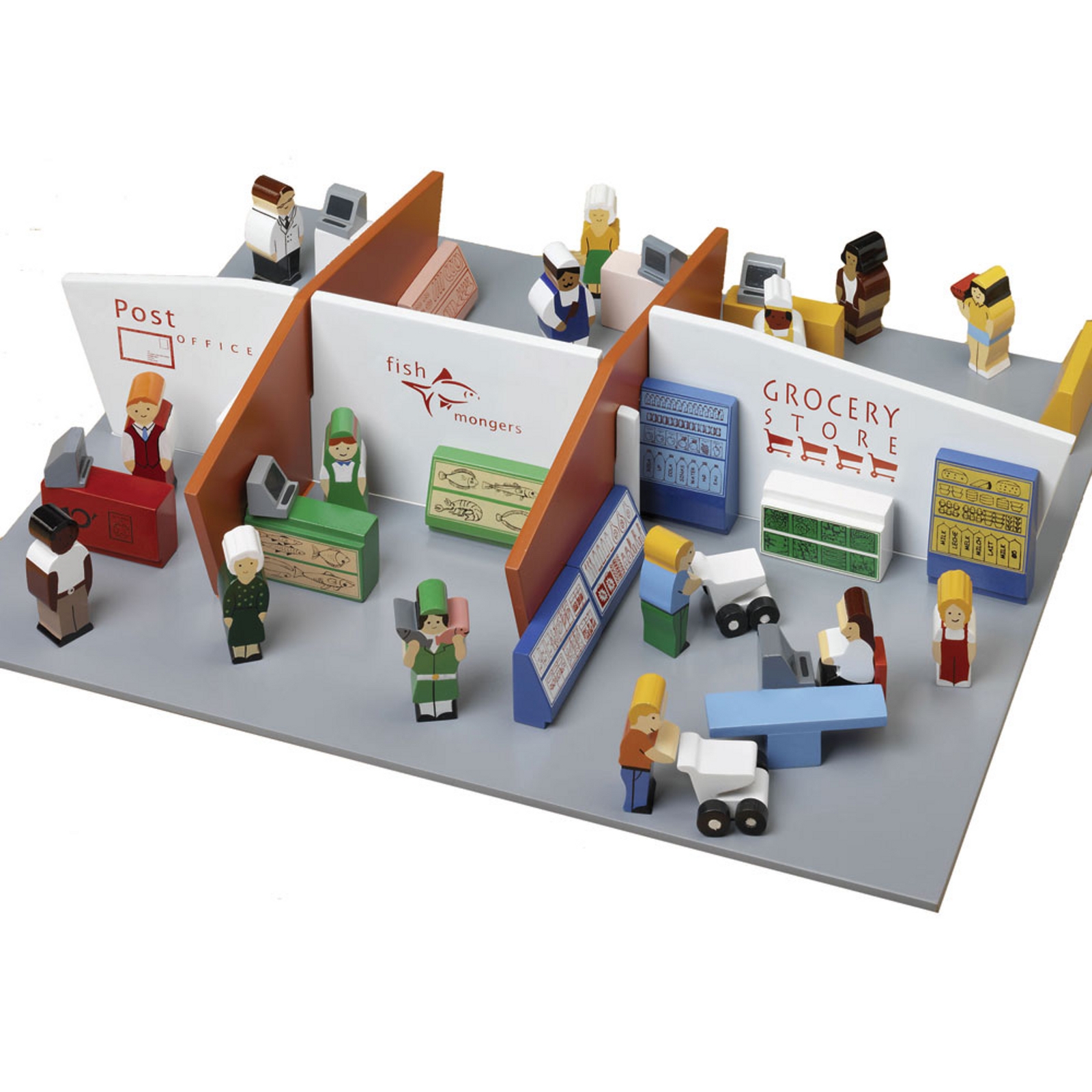 Sri Toys Wooden Shopping Centre Play Set
