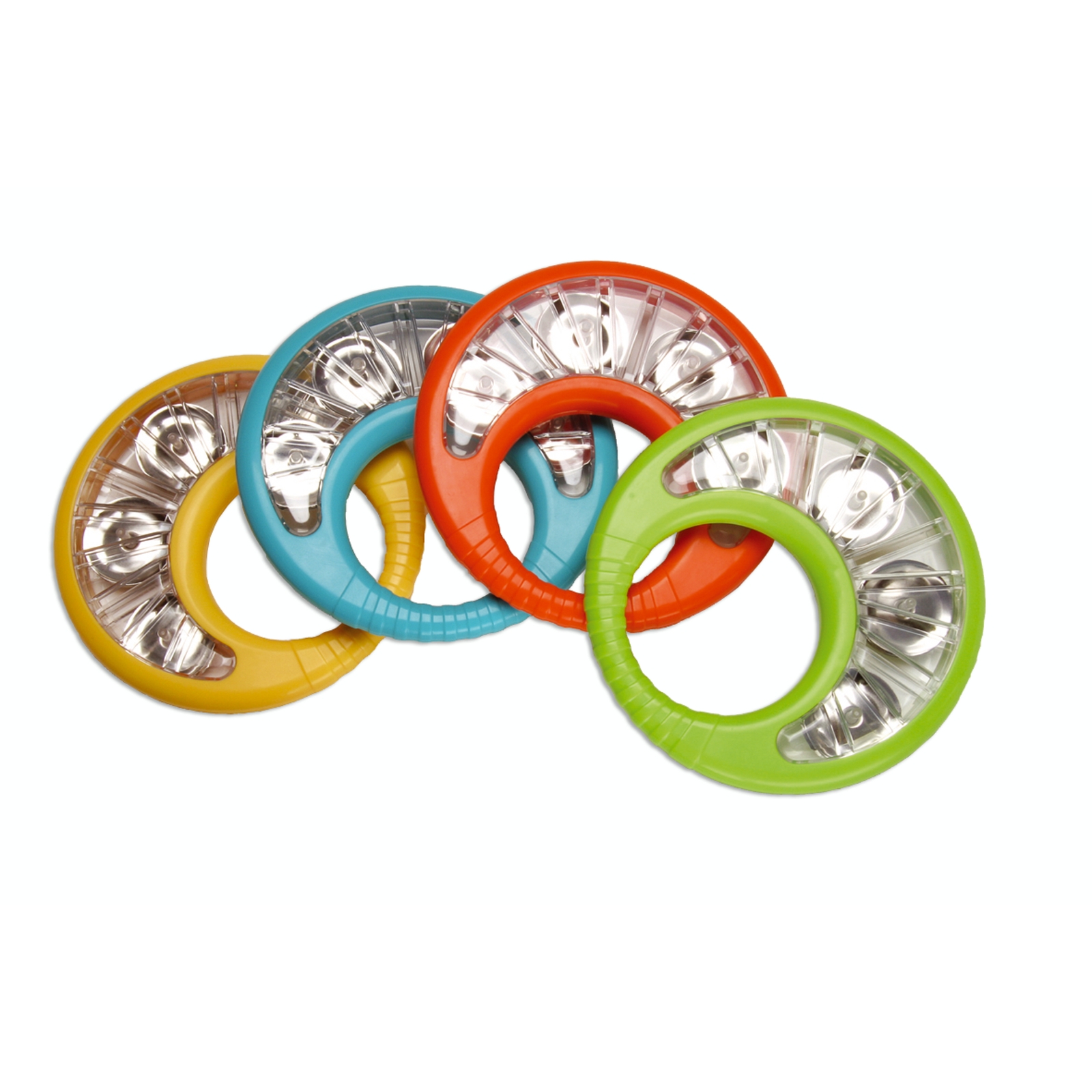 Half Moon Tambourine Assorted - Pack of 4