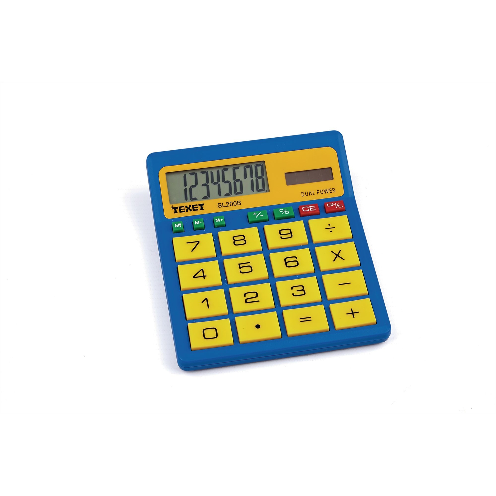 Texet SL200B Blue/Yellow Big Key Calculator - Pack of 10