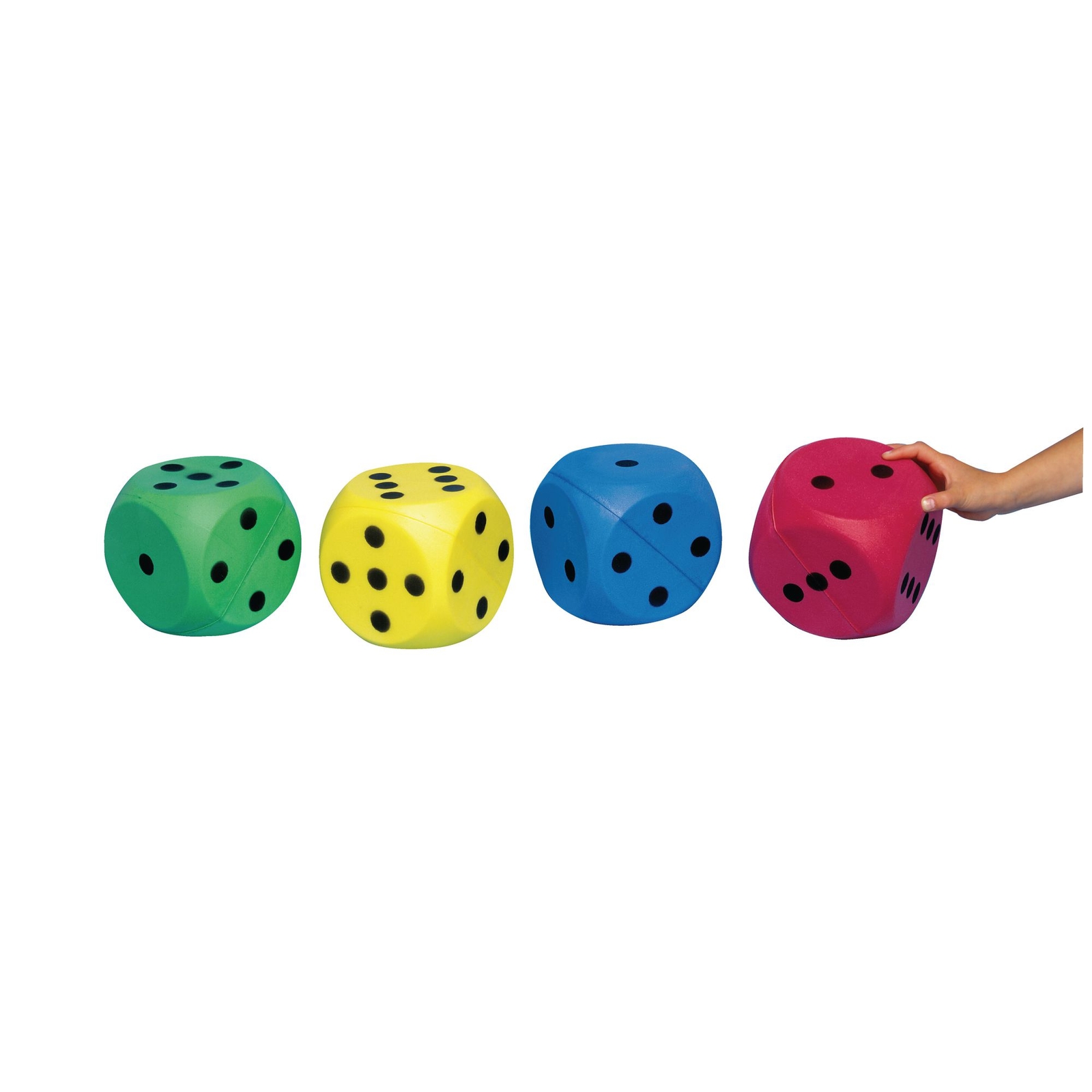 Foam Yellow Throwing and Catching Dice - 140mm - Each