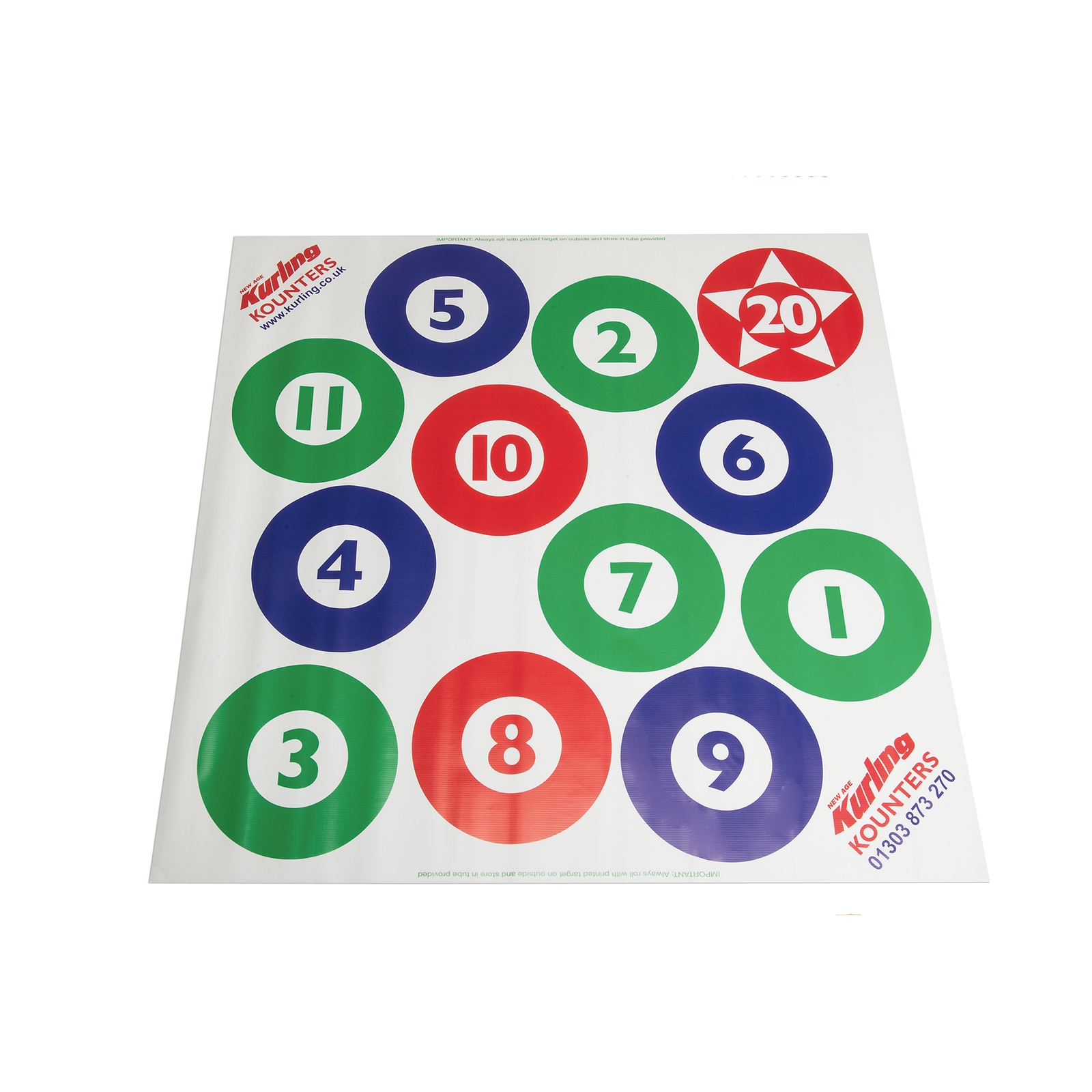 New Age Kurling Kounters Target - 120 x 120cm - Each