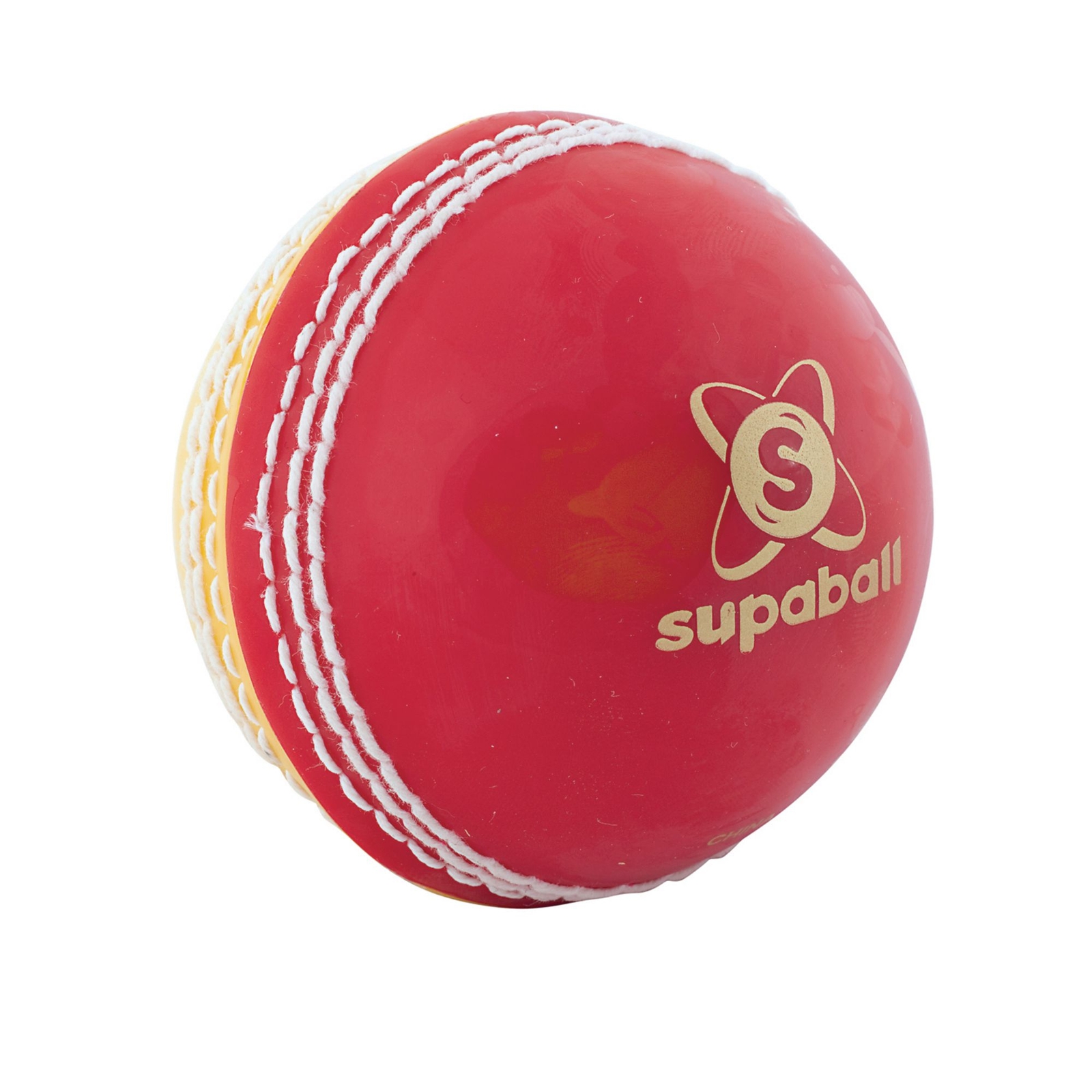 Readers Supaball Cricket Ball - Red/Yellow - Junior - Each