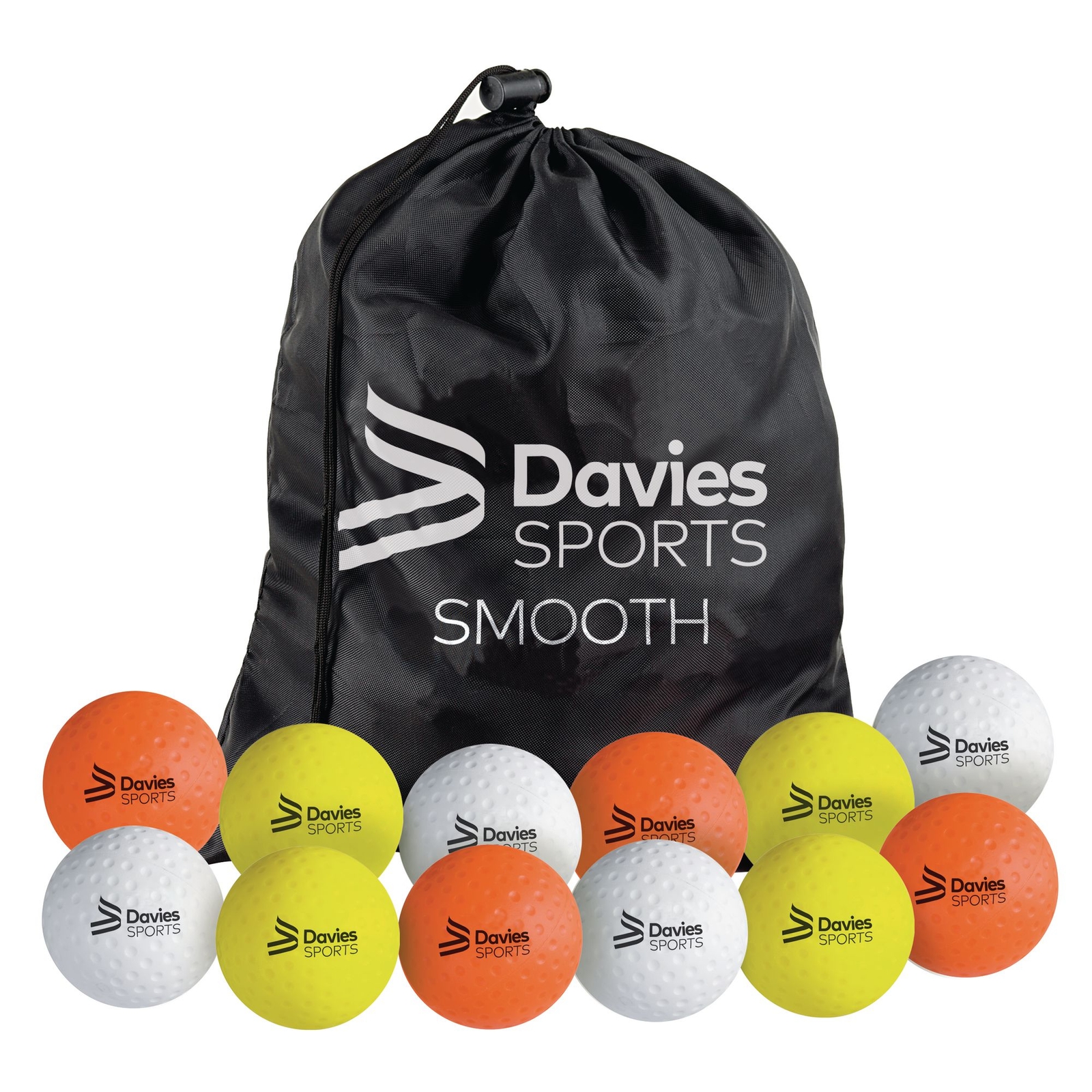 Davies Sports Practice Hockey Ball Set - Smooth - Pack of 12