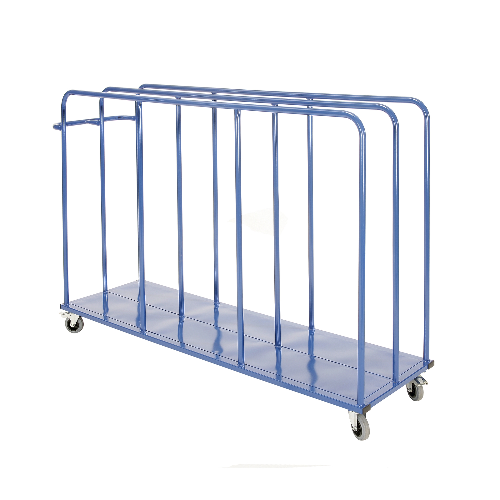 Standard Vertical Mat Trolley - Blue