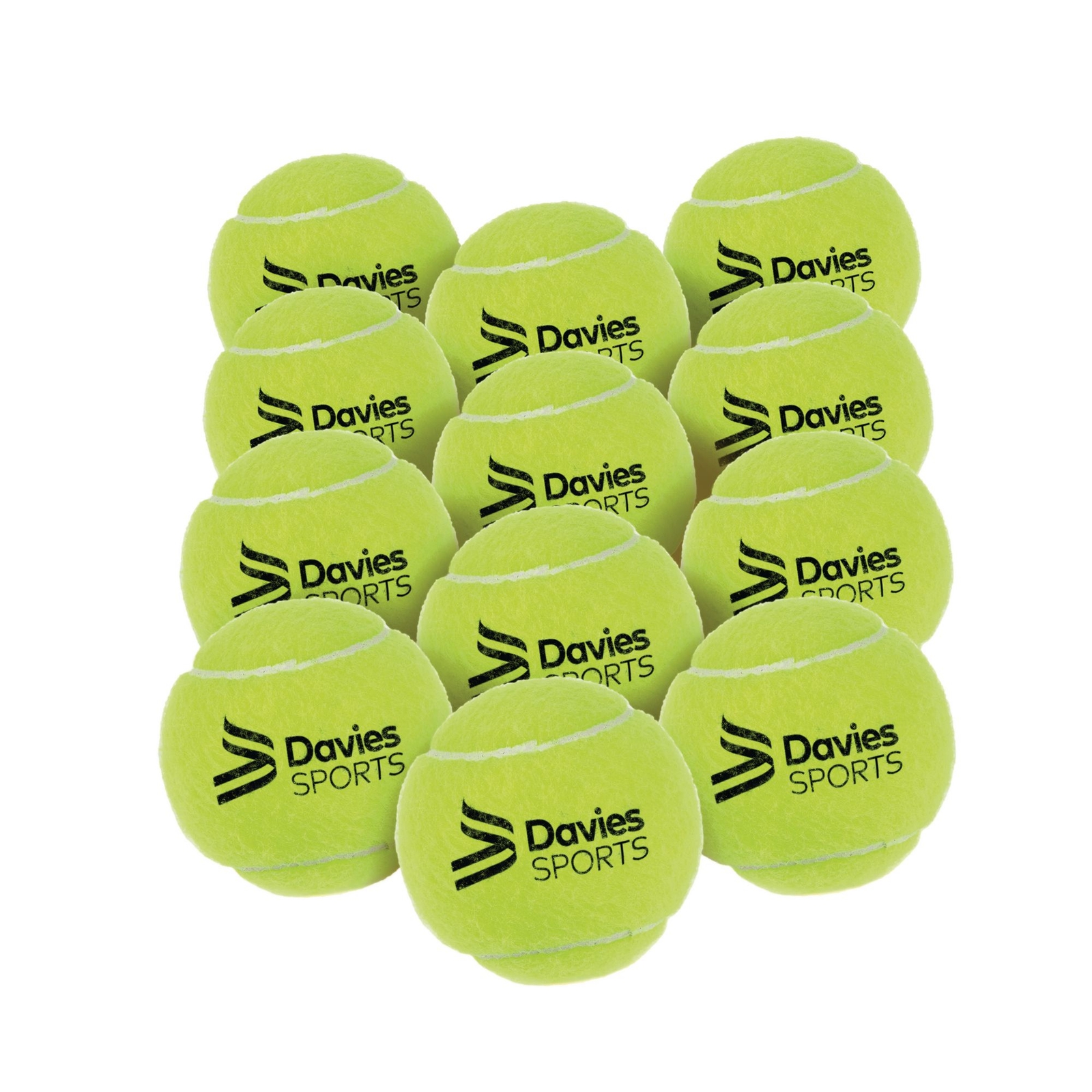 Davies Sports Practice Tennis Balls -70mm Diameter - Pack of 12