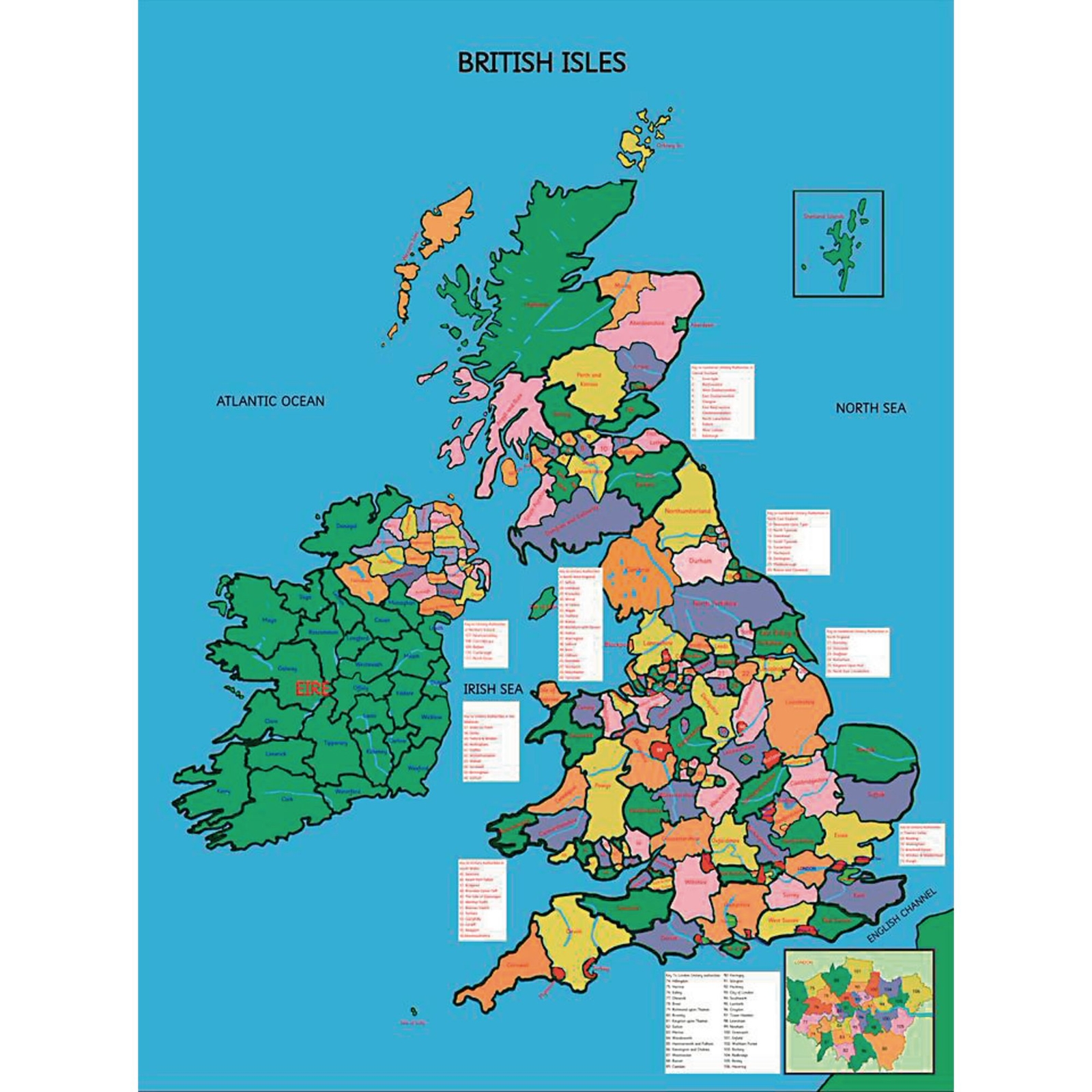 British Isles Map Mat