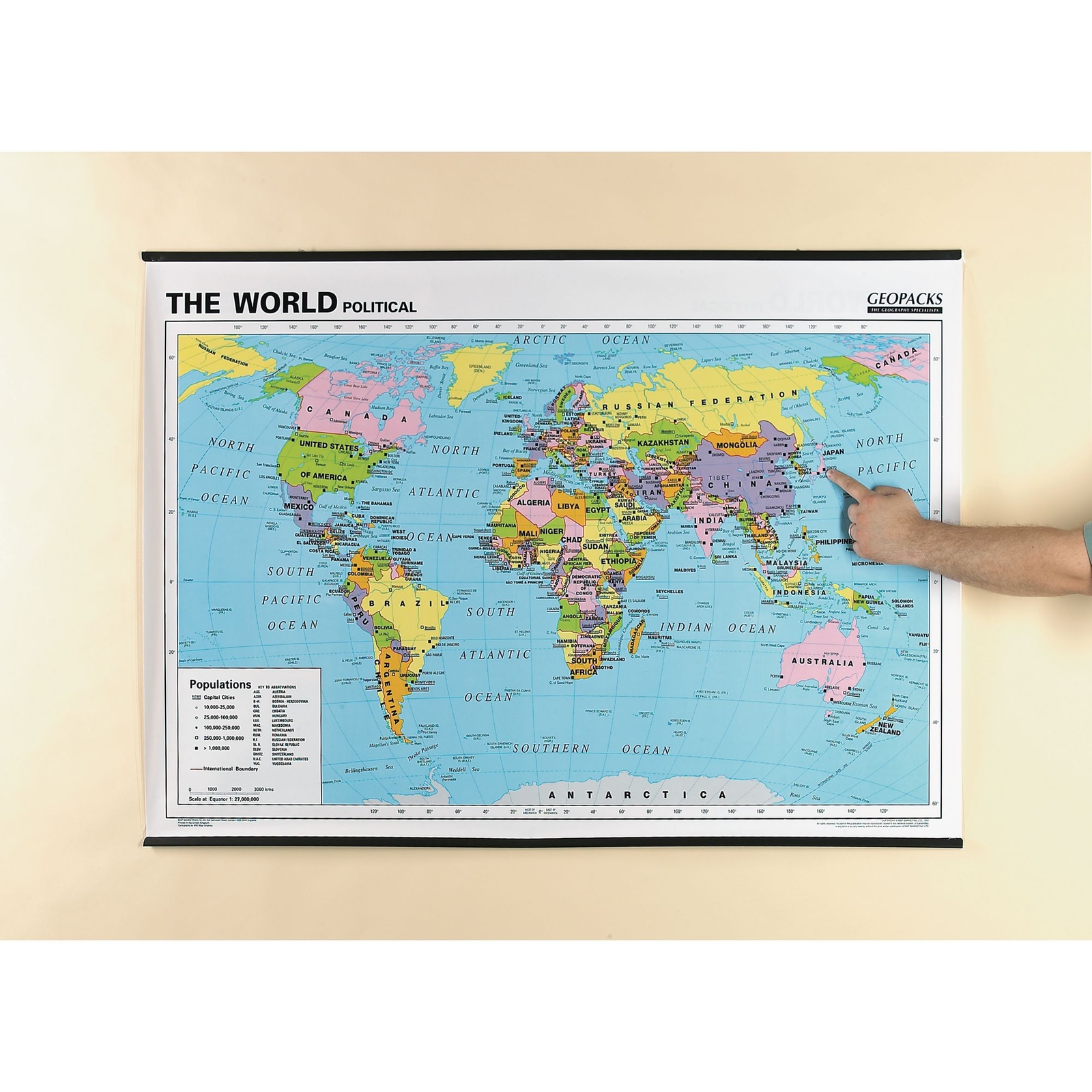 World Physical Political Map
