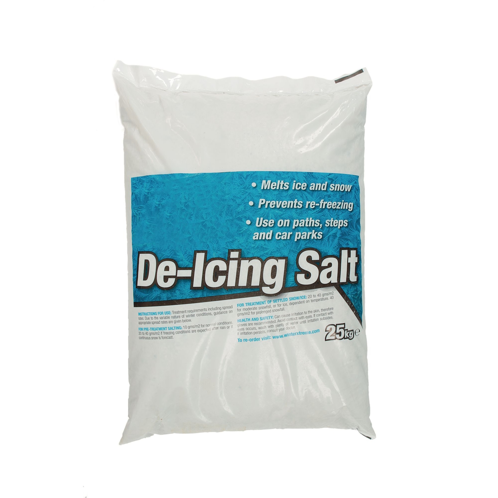 White De-Icing Salt - 1 x 25kg Bag