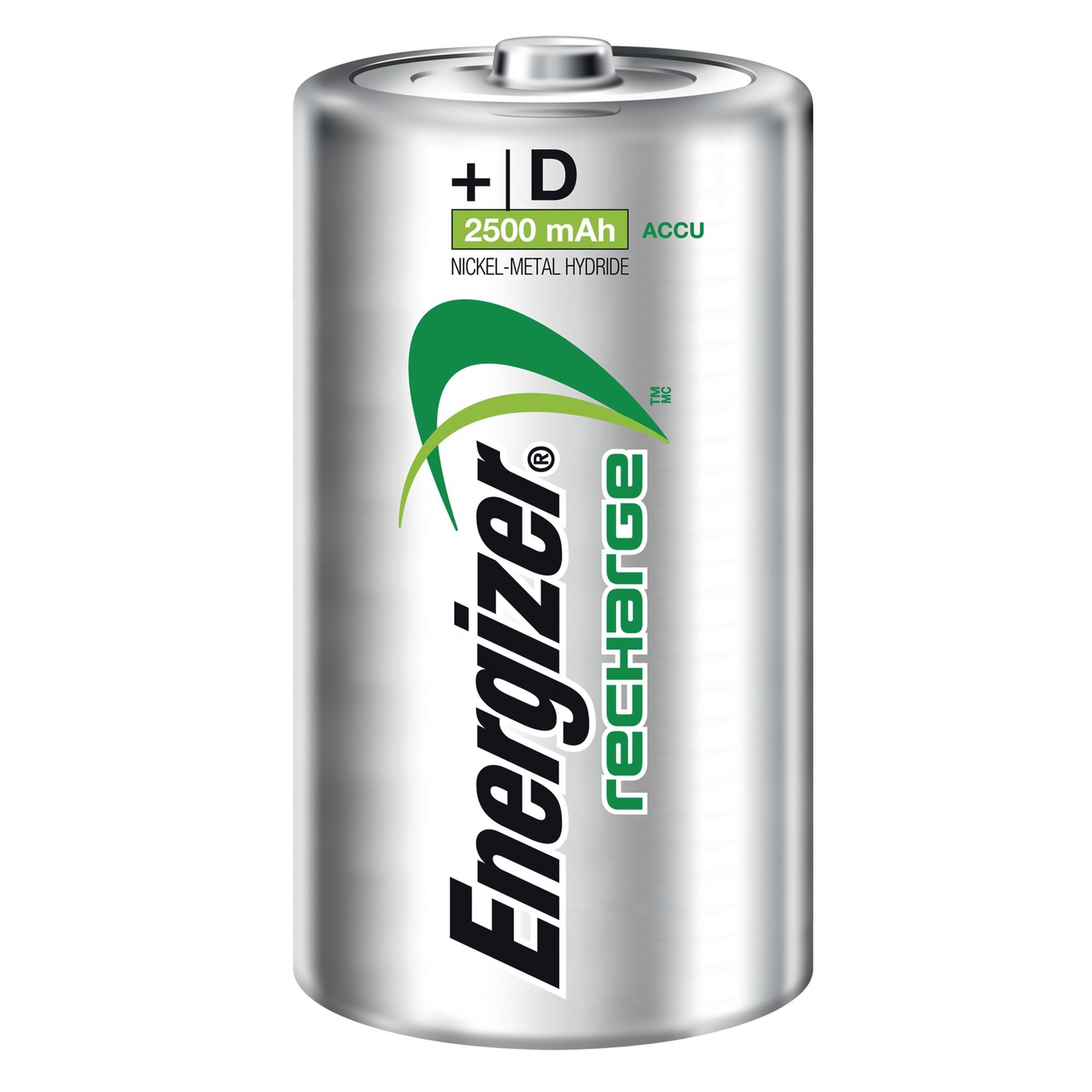 Energizer Rechargeable Nickel Hydride Battery - D, HR20 - Pack of 2