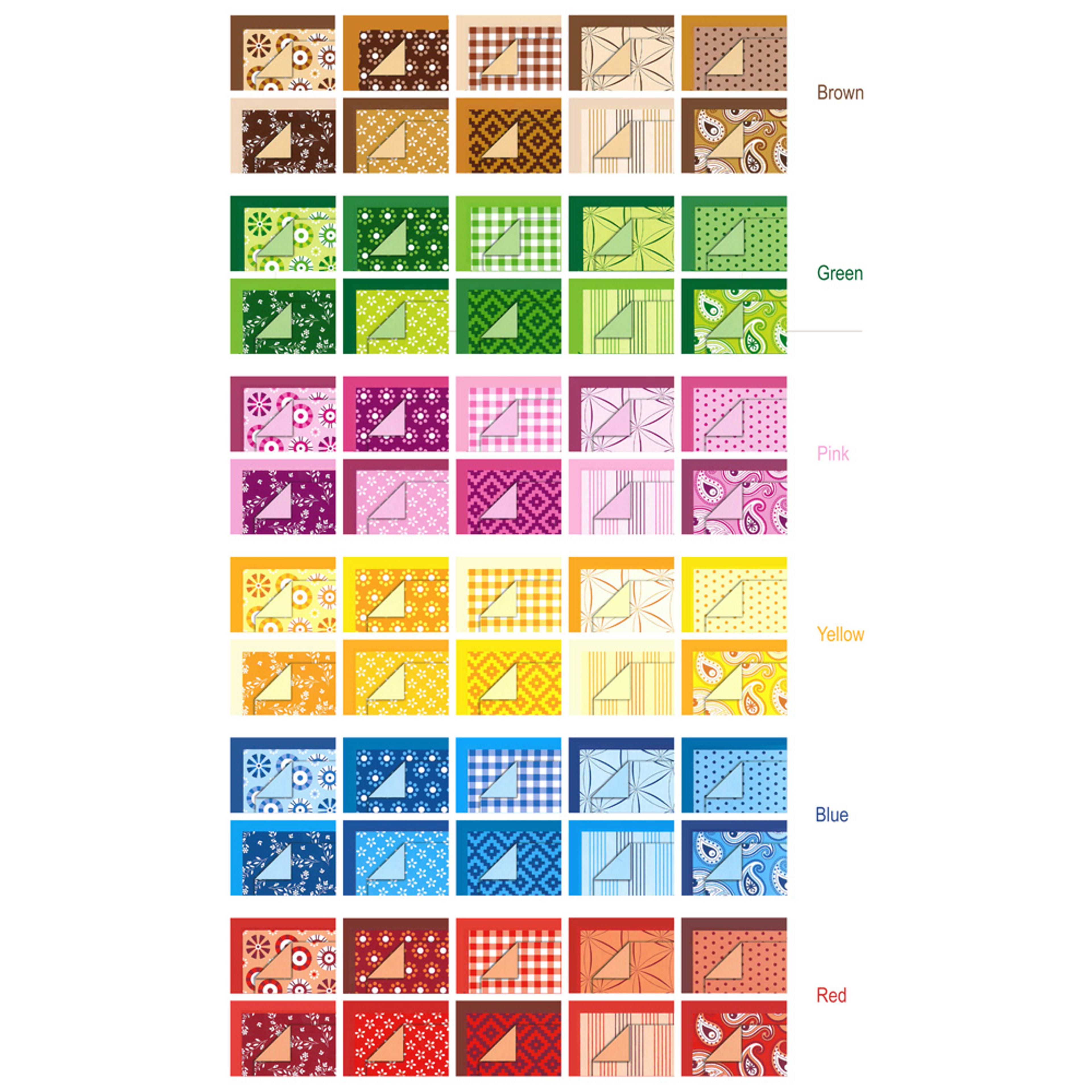 Patterned Card & Paper Pads - Assorted. Pack of 150 | KM334B | Findel Dryad