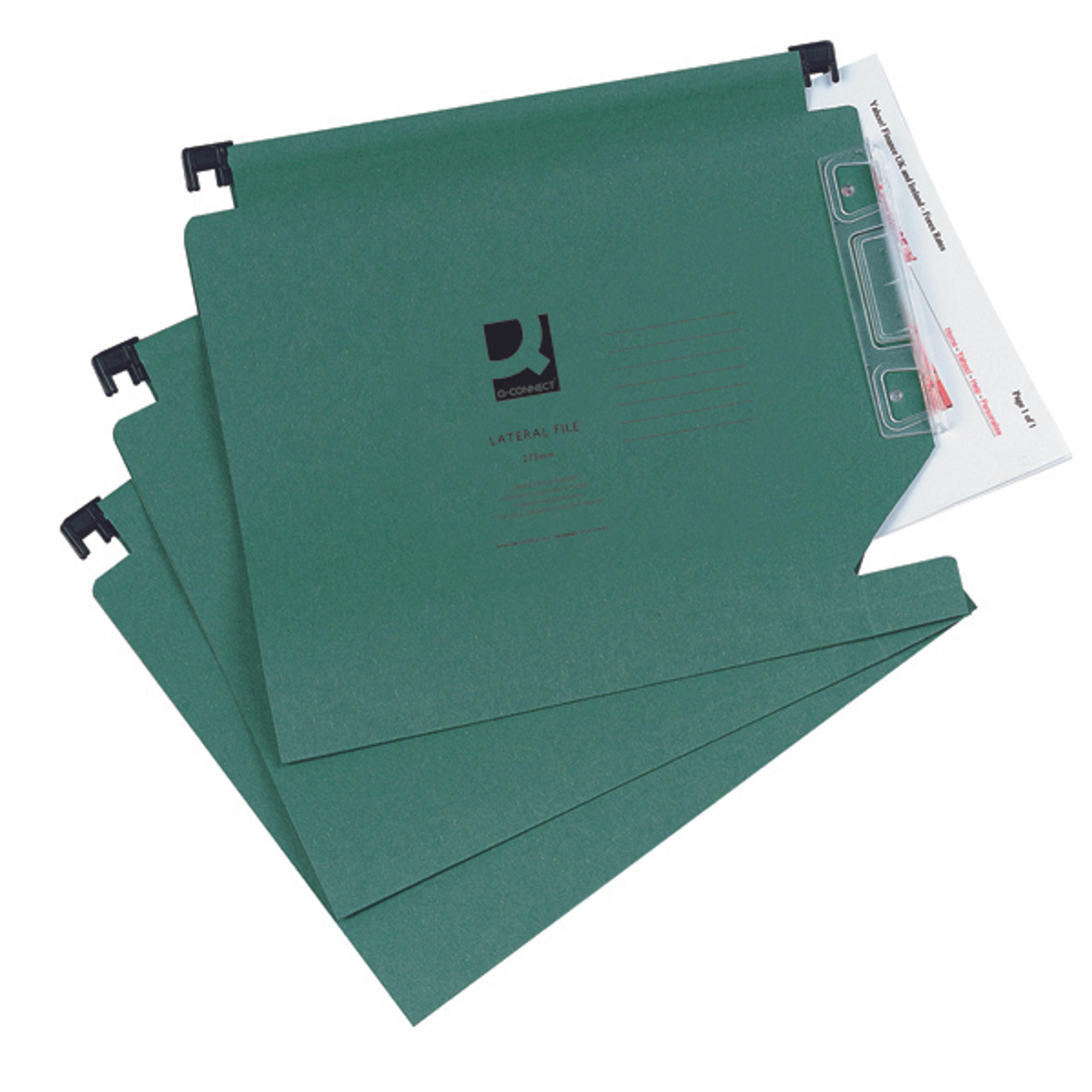Lateral Files A4 - Green - Pack of 10 | DRY01184 | Findel Dryad