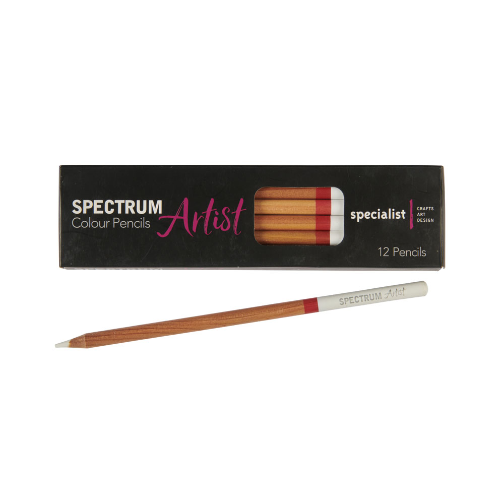 P423B Spectrum Artist Colour Pencils White. Pack of 12 Findel