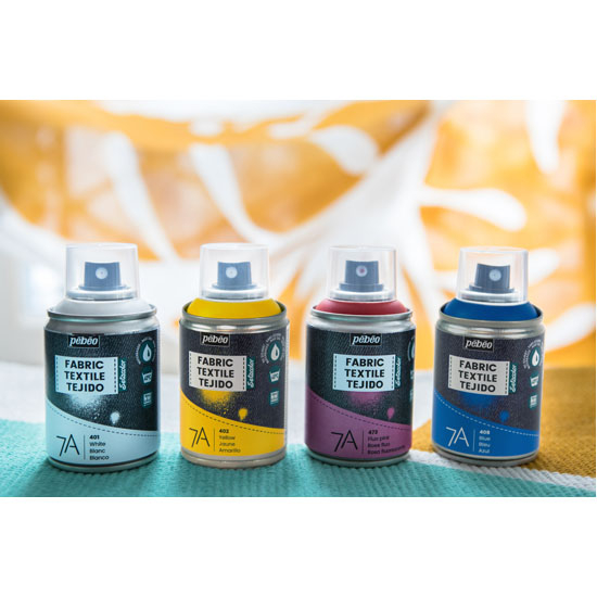 PBM805499 Pebeo Setacolor 7A Fabric Spray Paints Class Pack