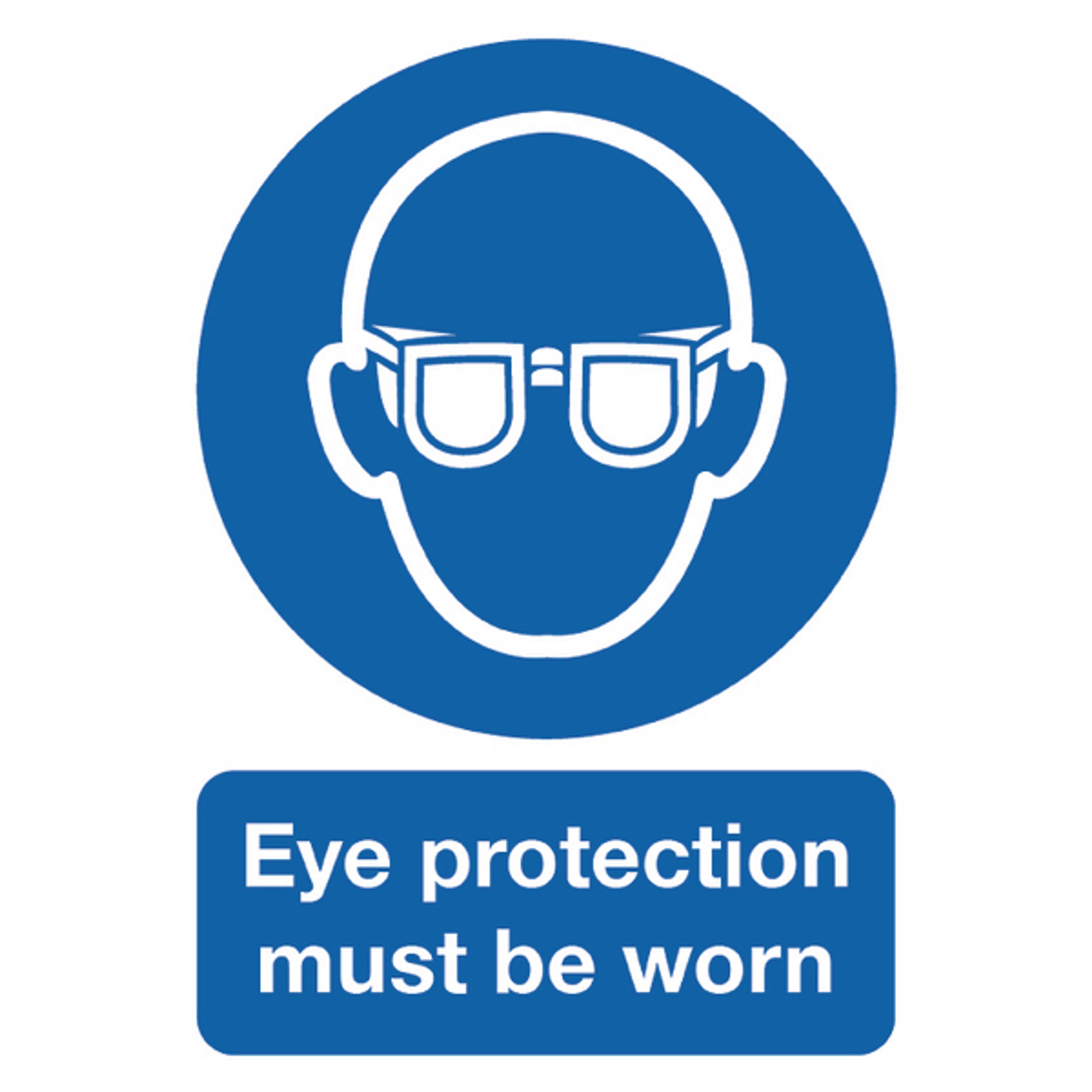 Eye Protection Must Be Worn Sign A4 PVC | DRY11231SR | Findel Dryad