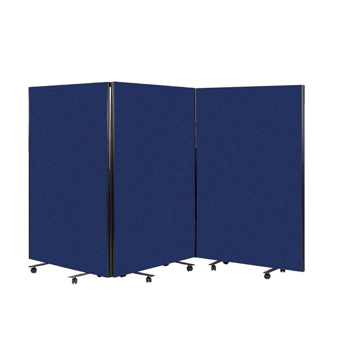 Busyscreen Tripe Safety Partition 1525 x 1200mm Grey Trim Woven Dark ...